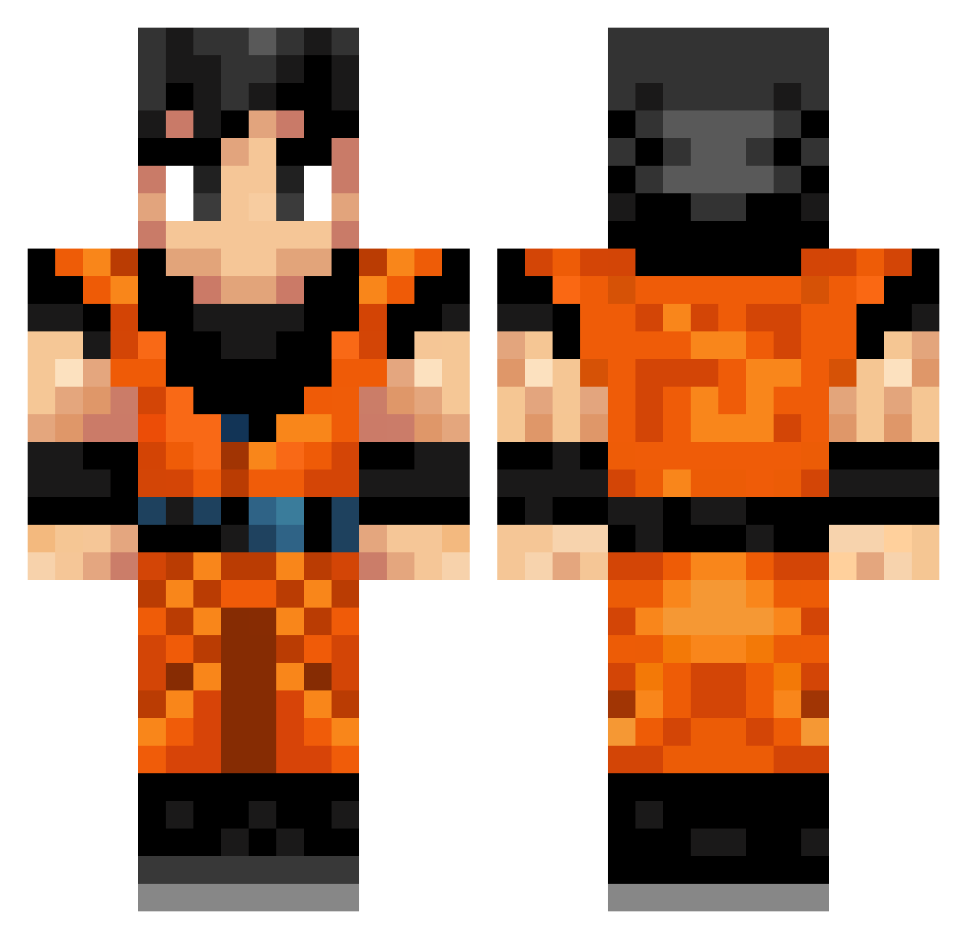 Zeki666 Minecraft skin, front and back view