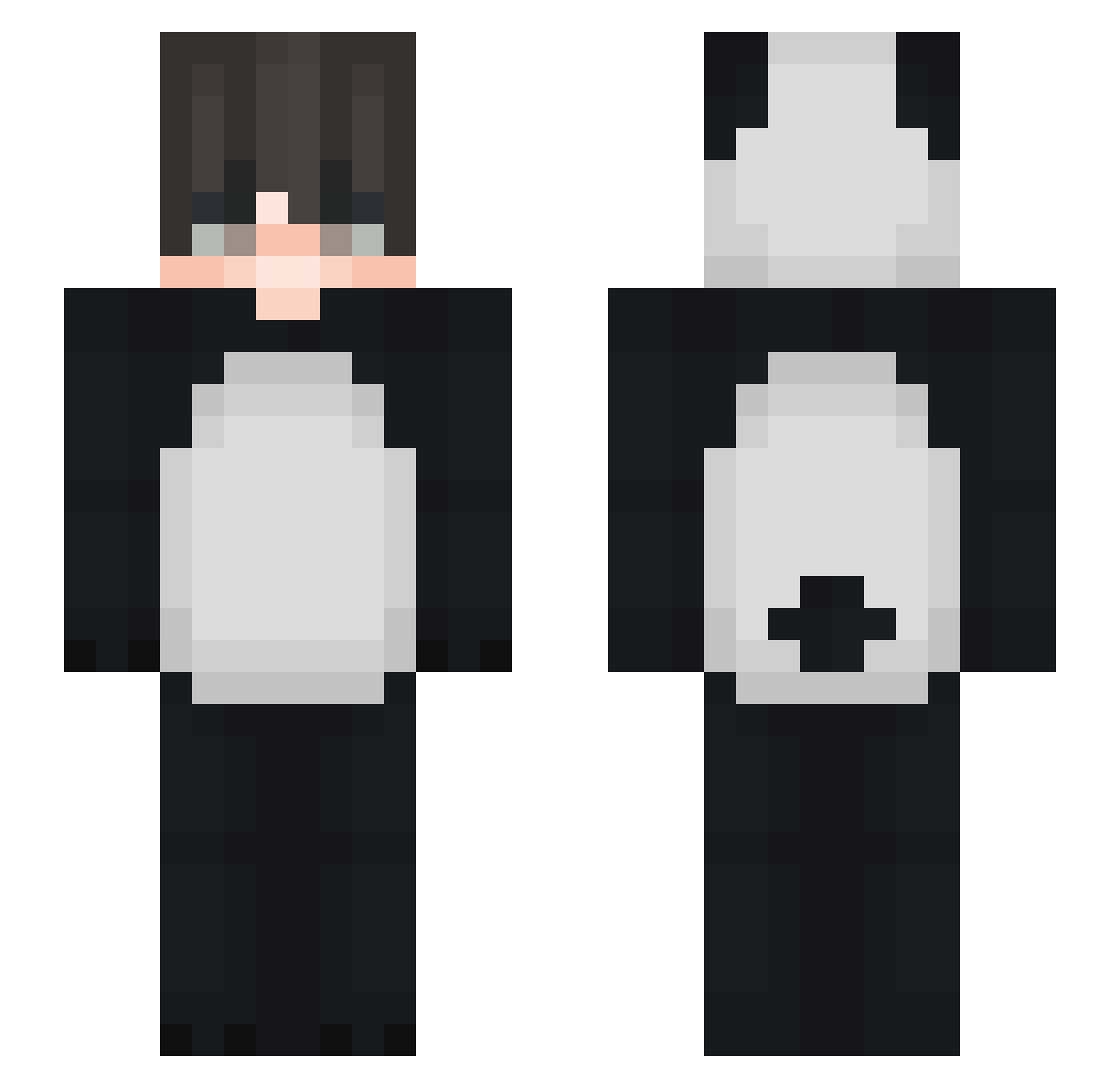 rejigger Minecraft skin, front and back view