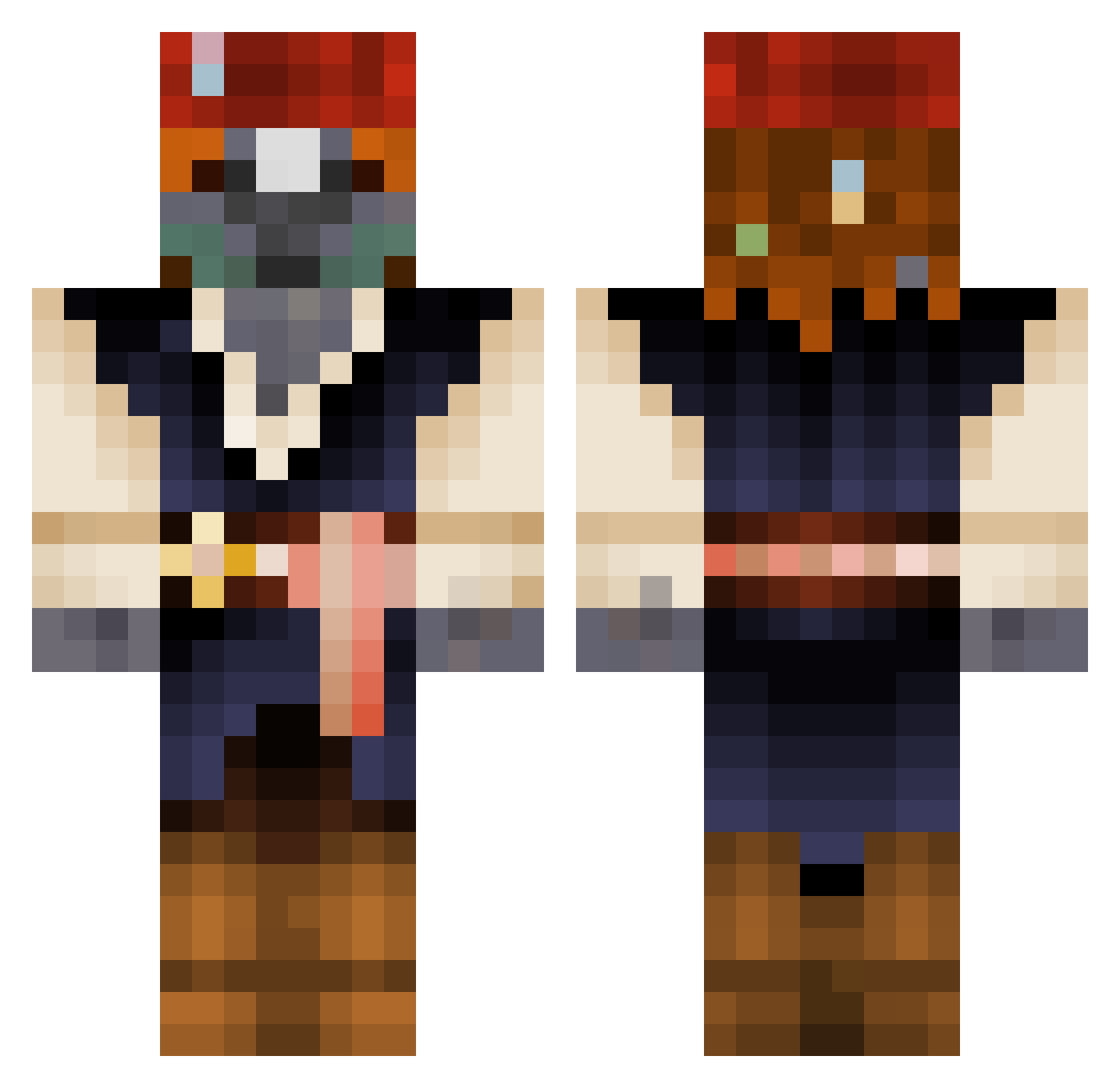 MrPigeonThe1st Minecraft skin, front and back view