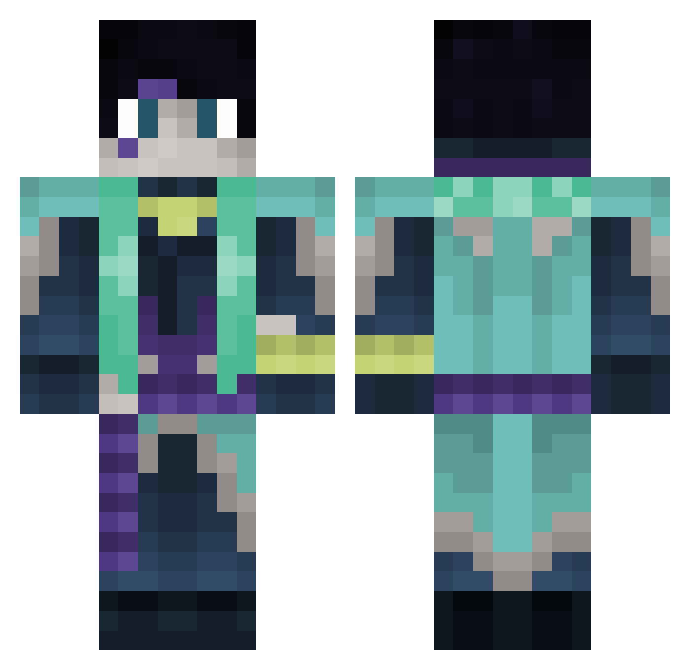 Verde_IV Minecraft skin, front and back view