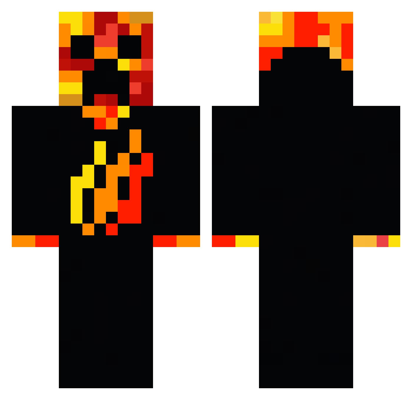 clapz504 Minecraft skin, front and back view