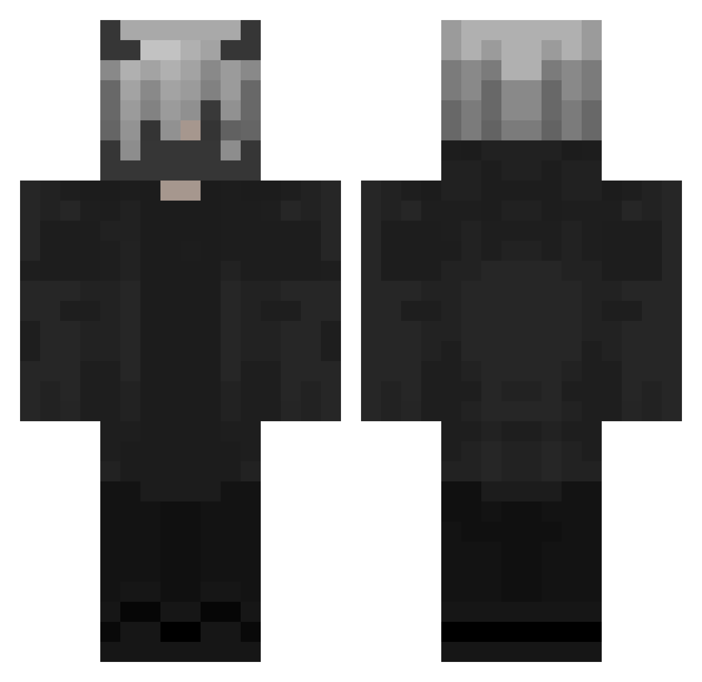 YoHidden Minecraft skin, front and back view