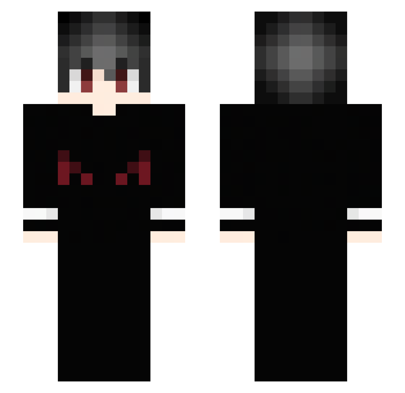 curetimes Minecraft skin, front and back view