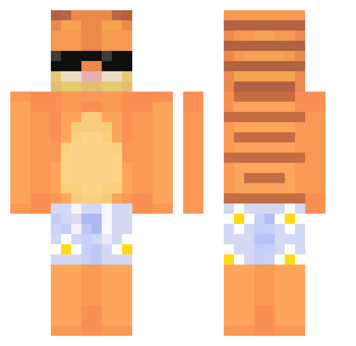 GarDoniX Minecraft skin, front and back view