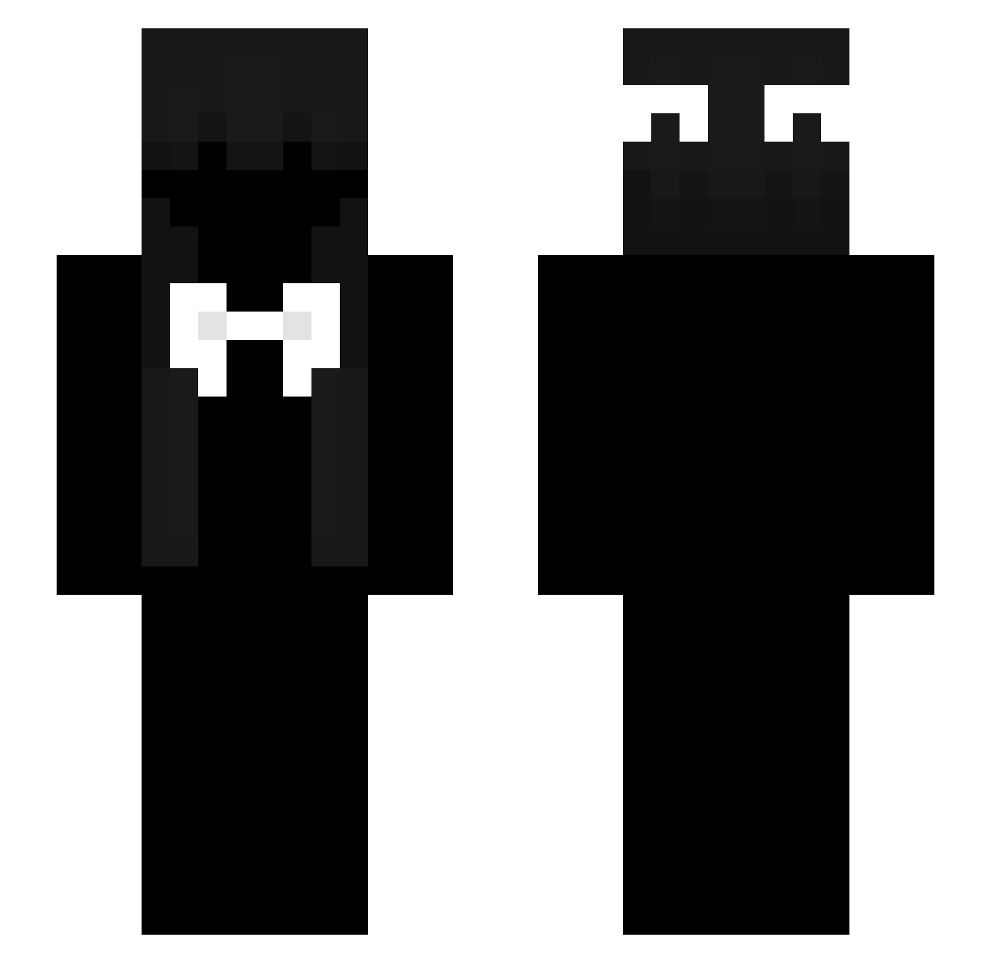 Docvey Minecraft skin, front and back view