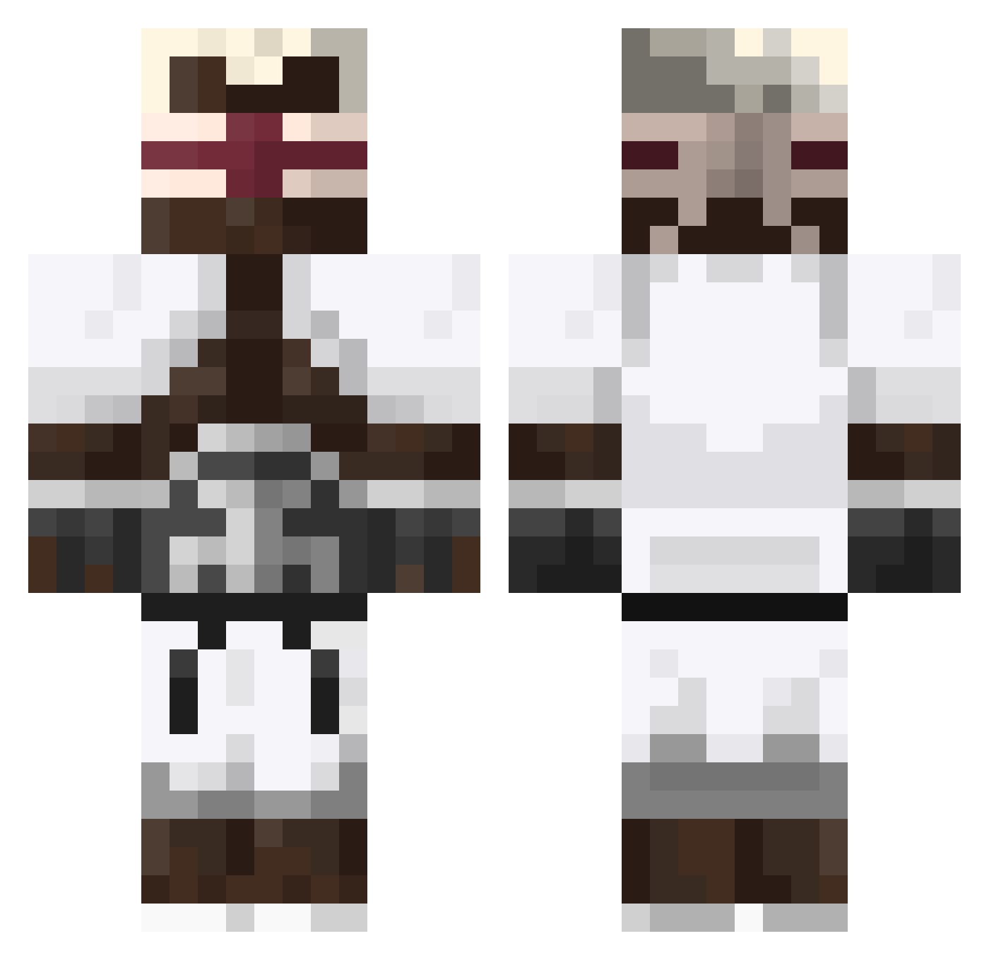 TioSidv0 Minecraft skin, front and back view