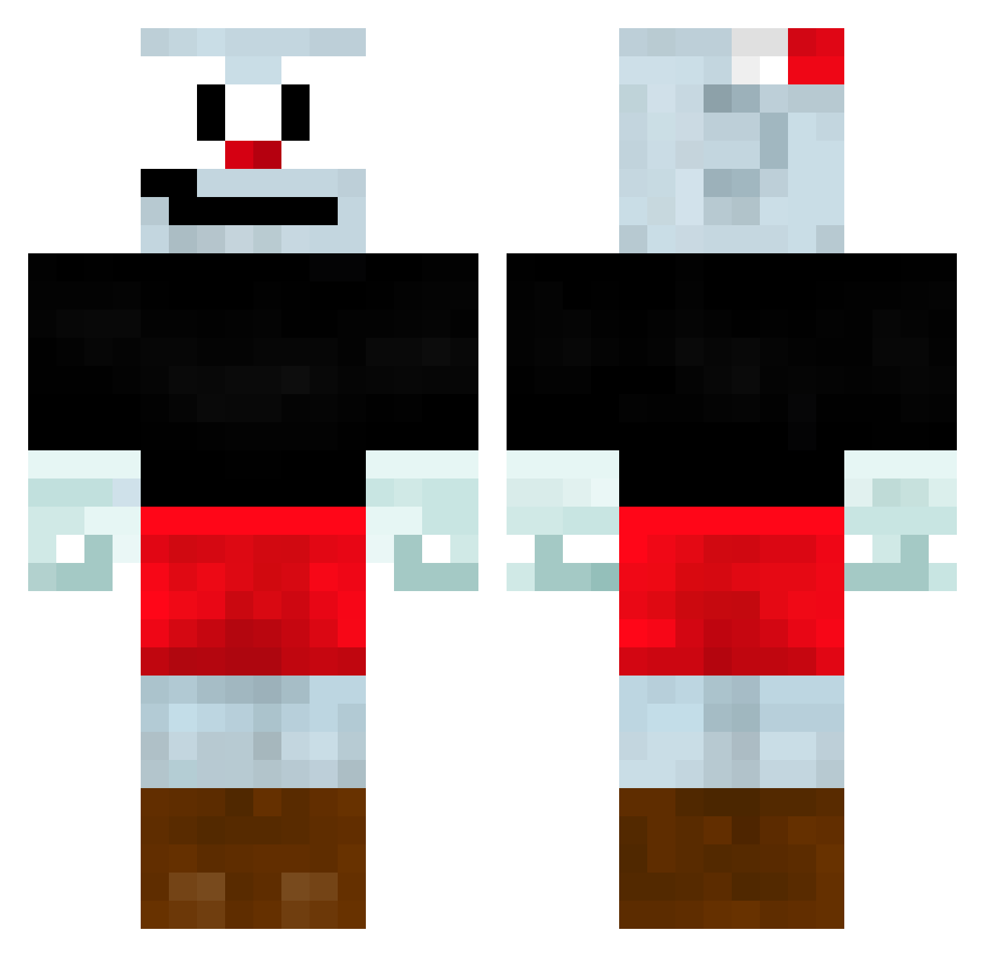 S0undt3st Minecraft skin, front and back view
