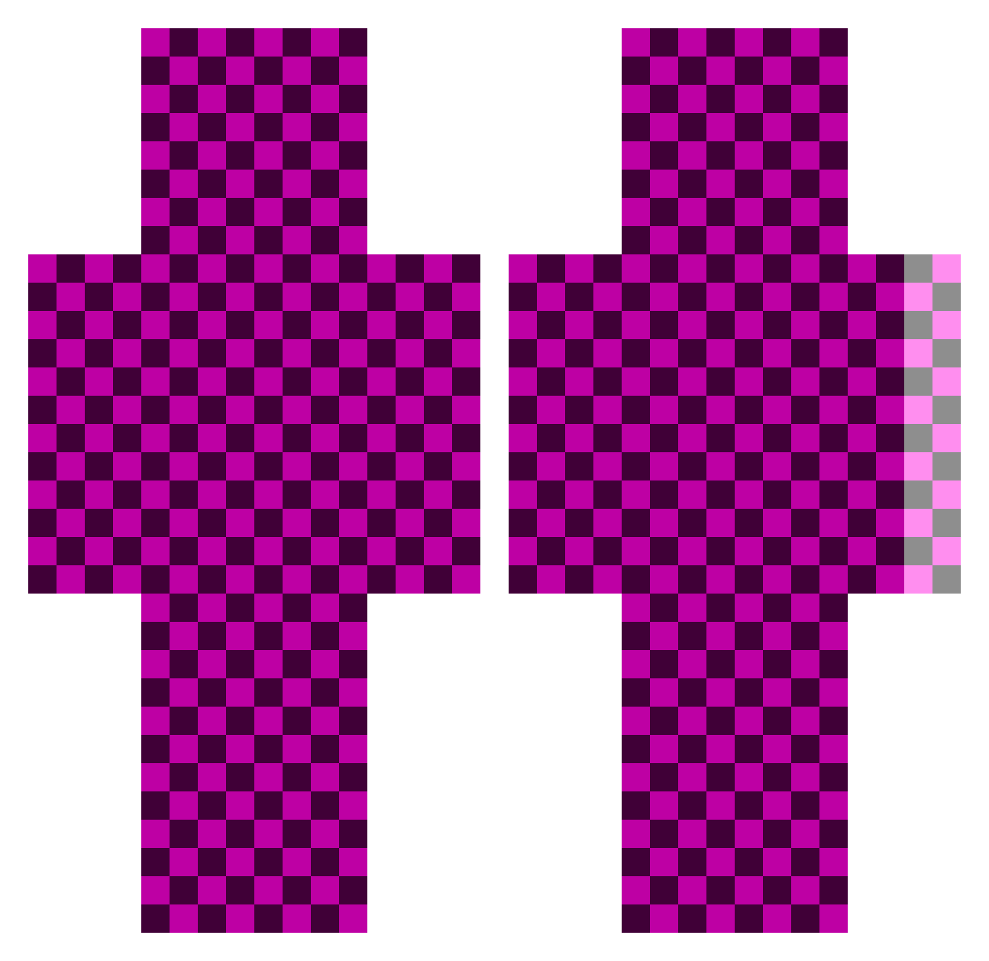 junkytophat Minecraft skin, front and back view