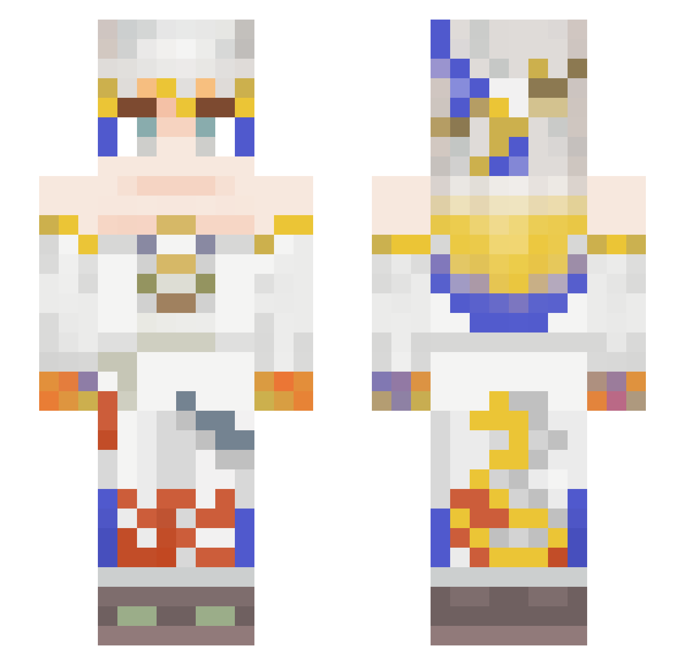 balaclavka Minecraft skin, front and back view