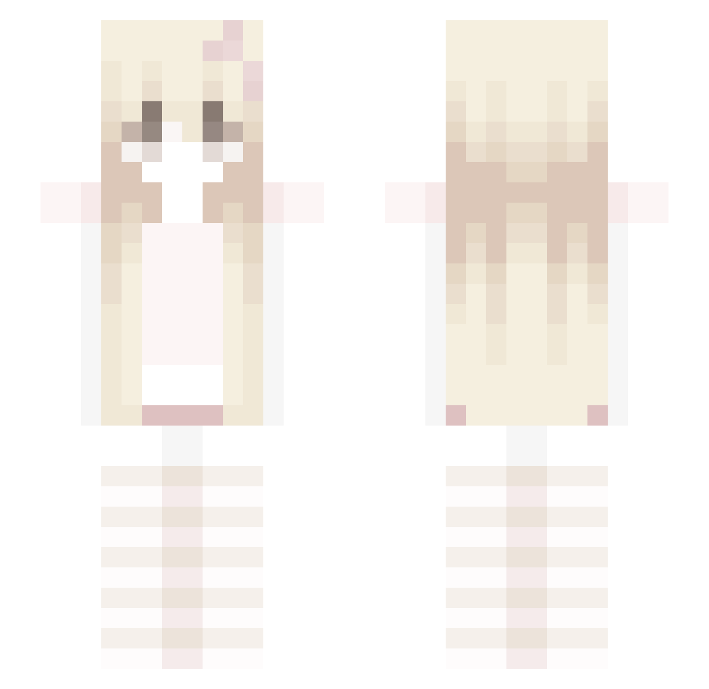 haced Minecraft skin, front and back view