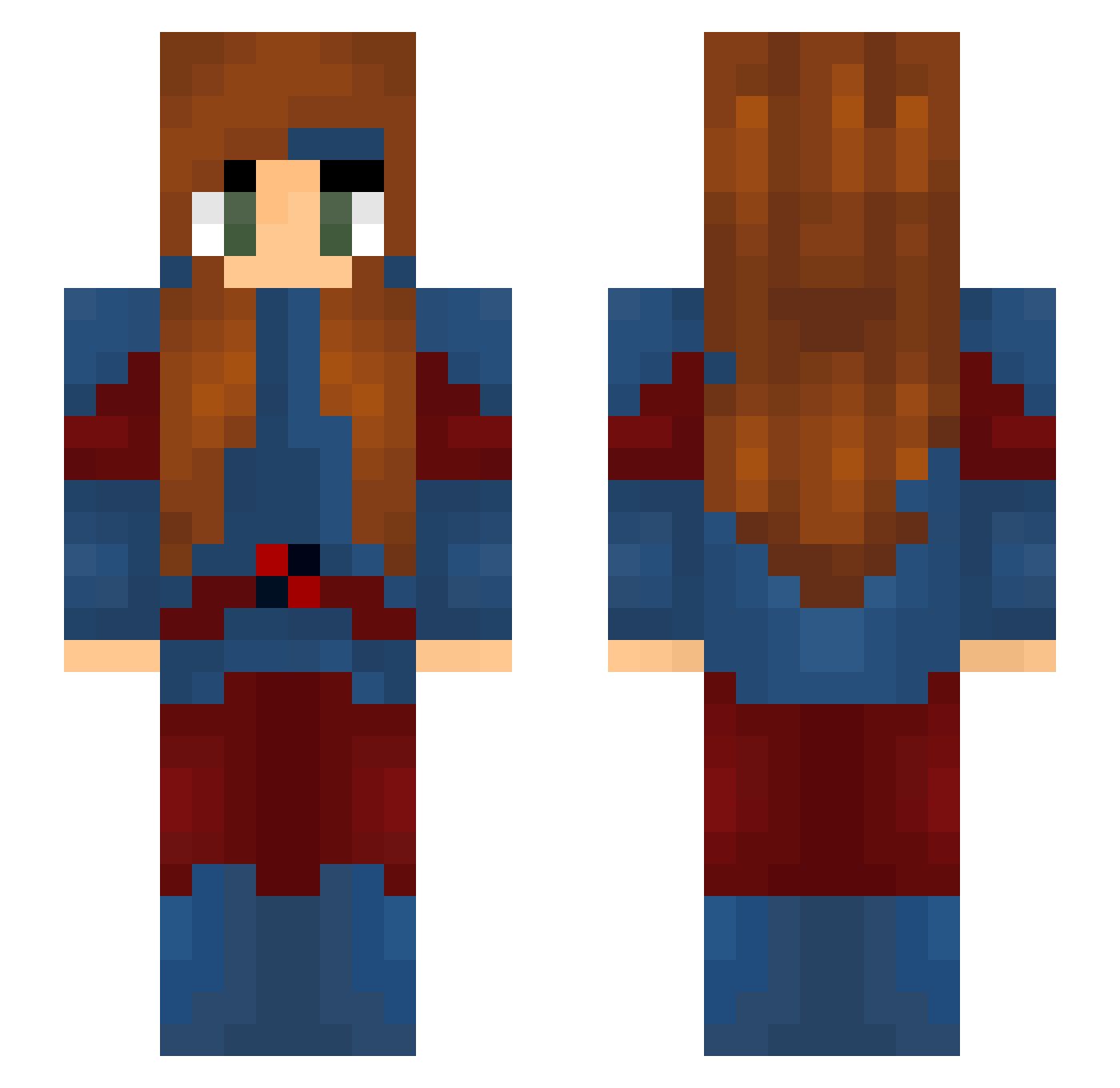 BL_Serenade Minecraft skin, front and back view