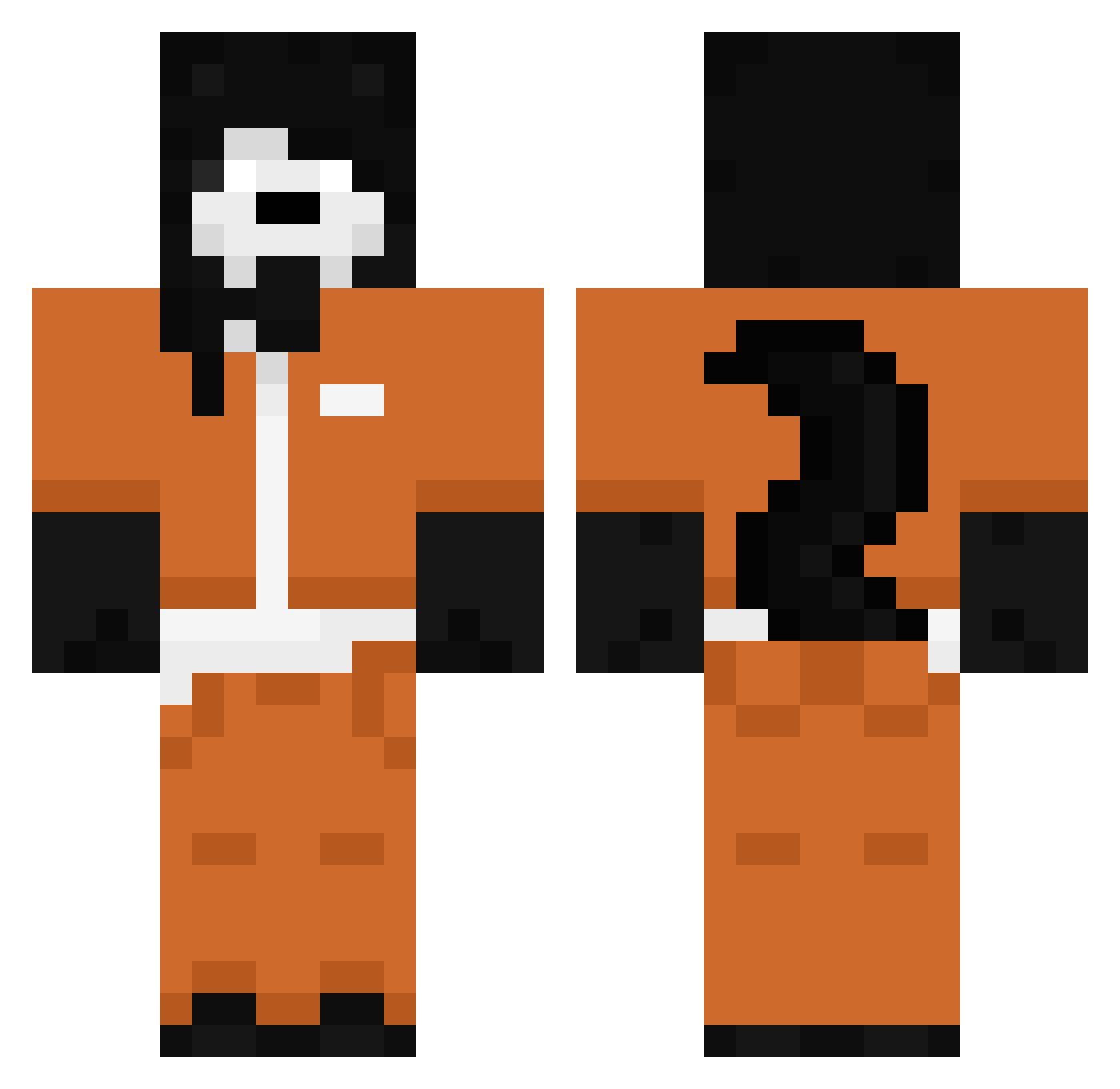 Cosmic_Canine Minecraft skin, front and back view