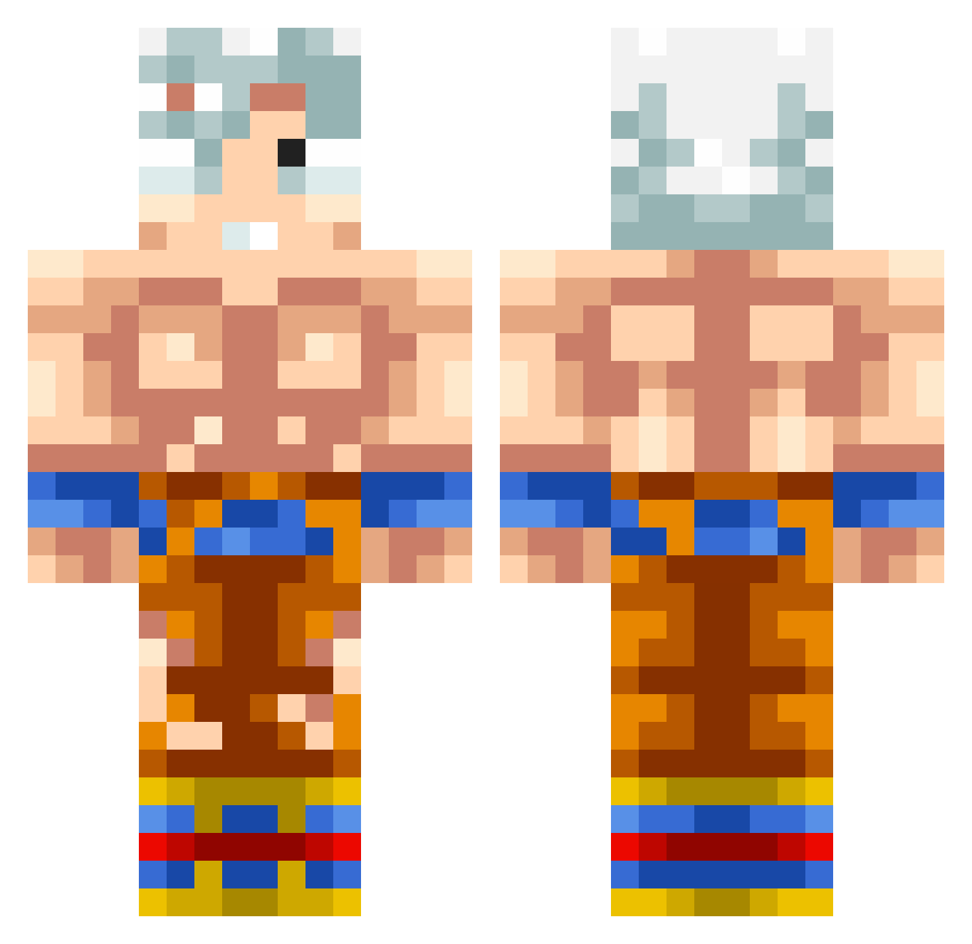 blessedmushii Minecraft skin, front and back view
