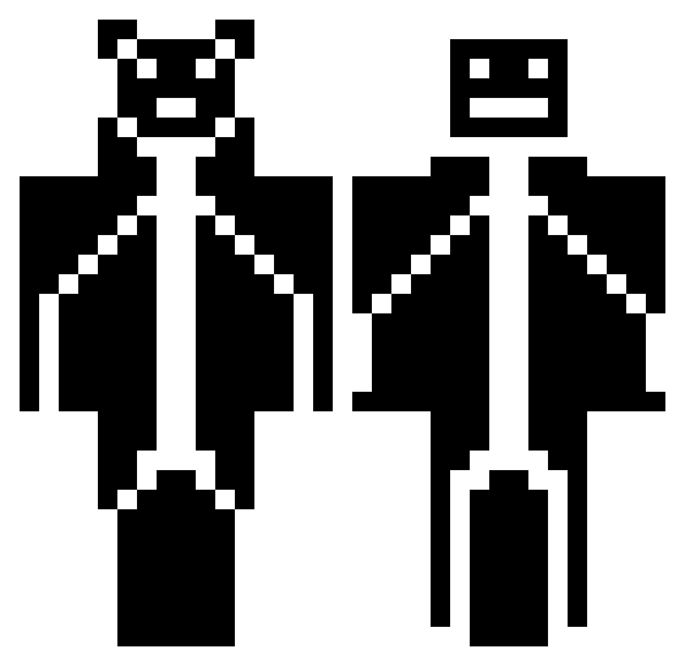 1hwly Minecraft skin, front and back view