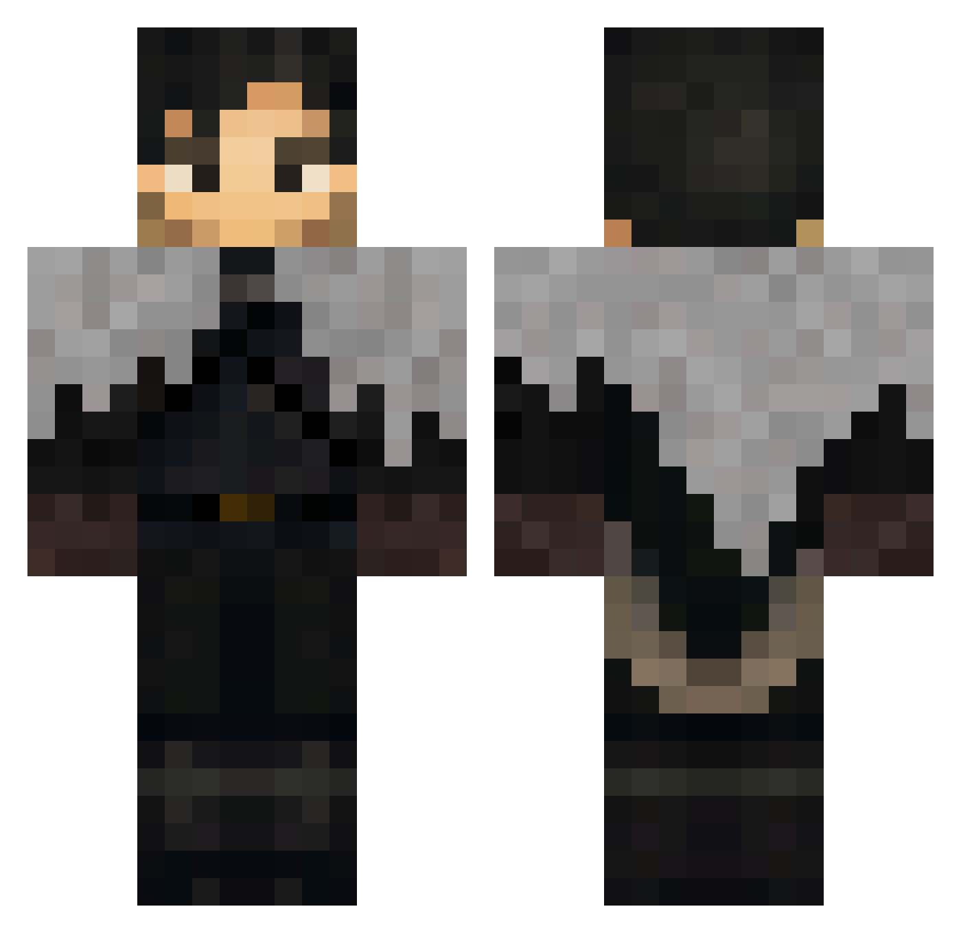 pqp Minecraft skin, front and back view