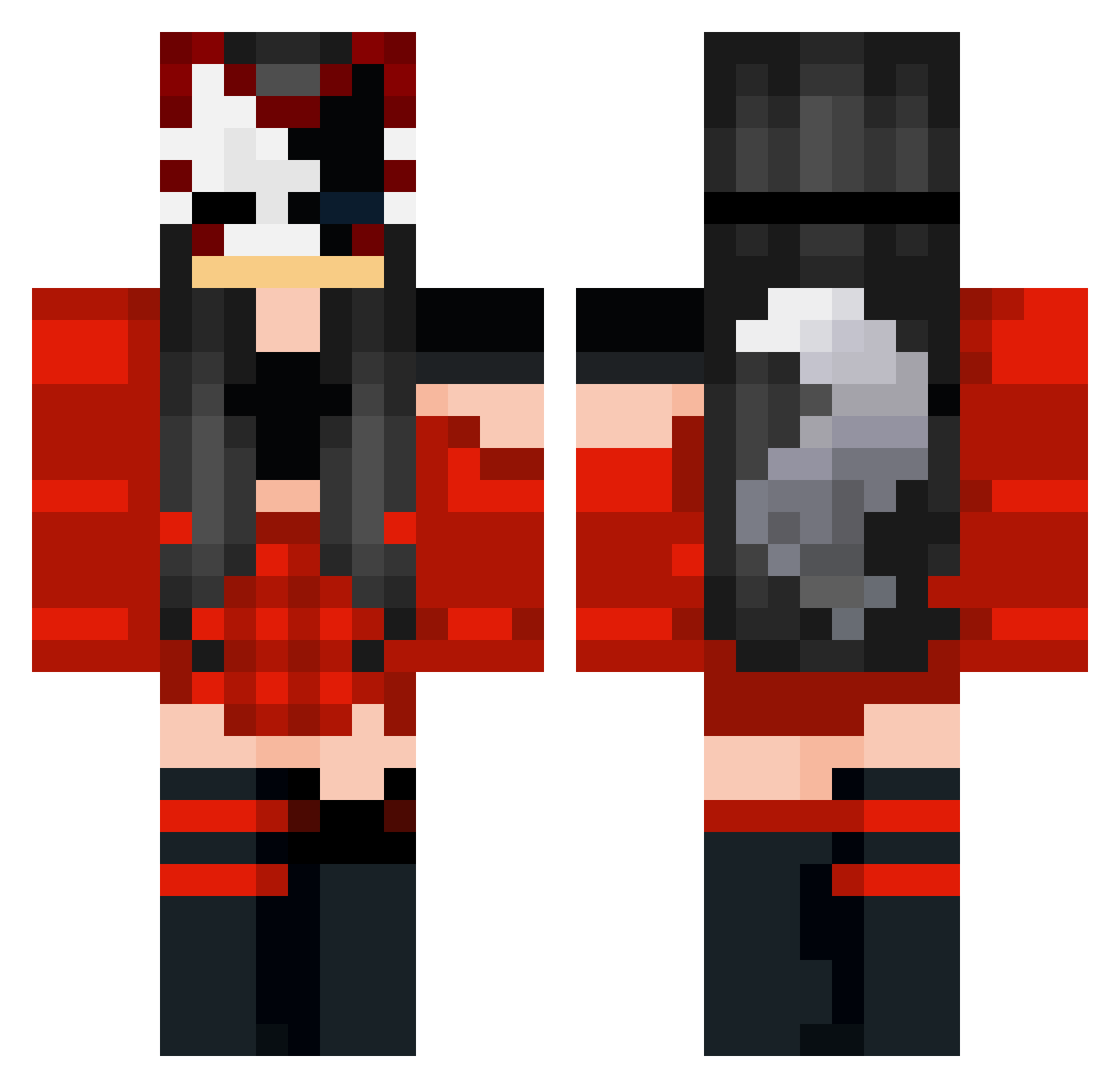 Ala6765 Minecraft skin, front and back view