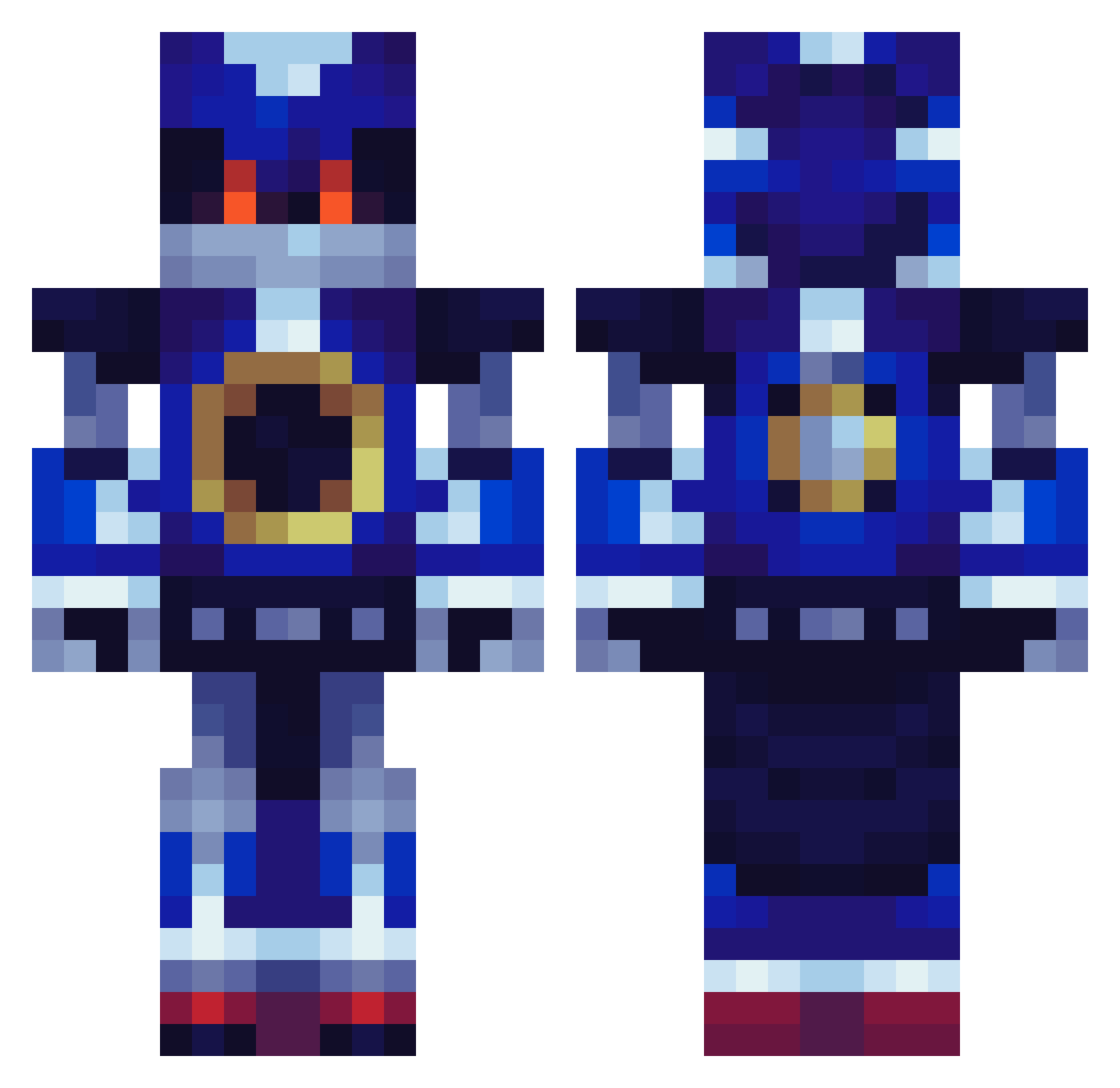 06j Minecraft skin, front and back view