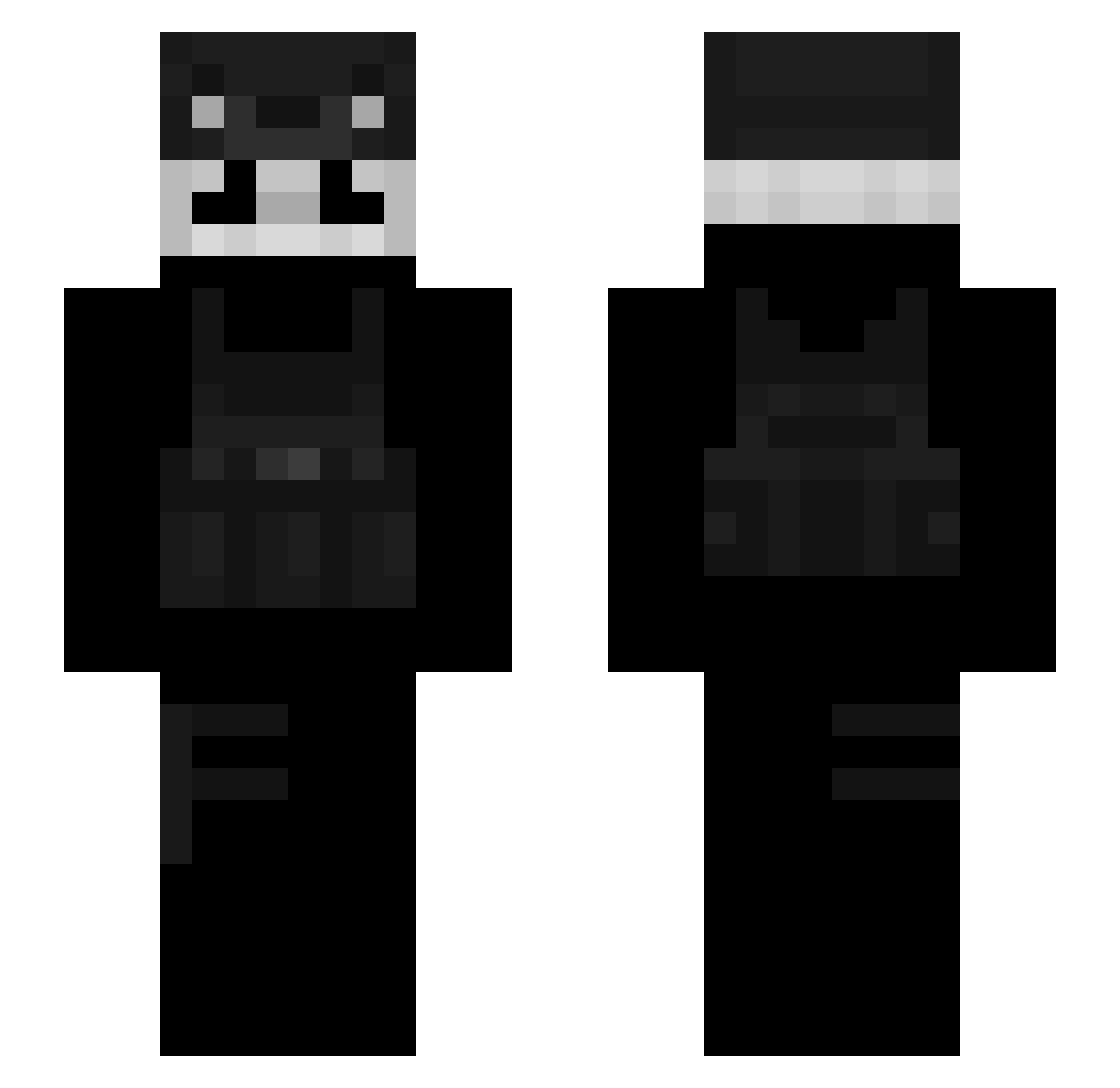 Rexqz Minecraft skin, front and back view