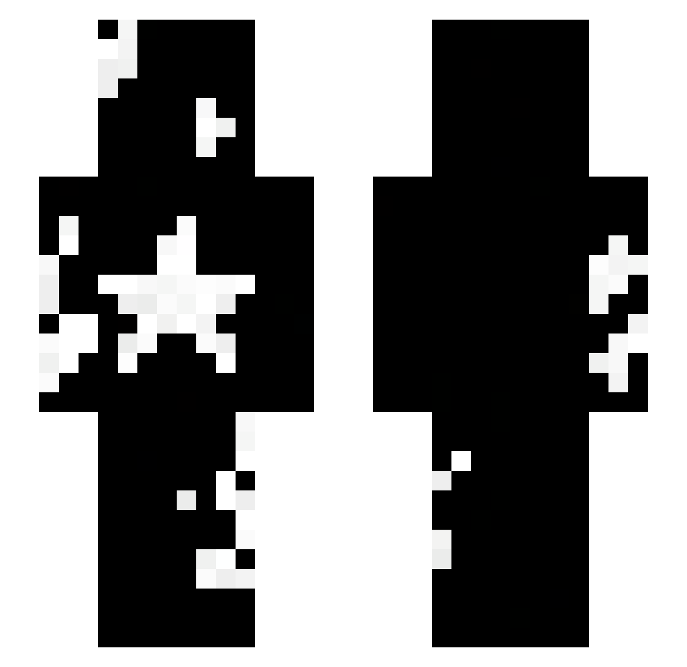 Time4Ekko Minecraft skin, front and back view