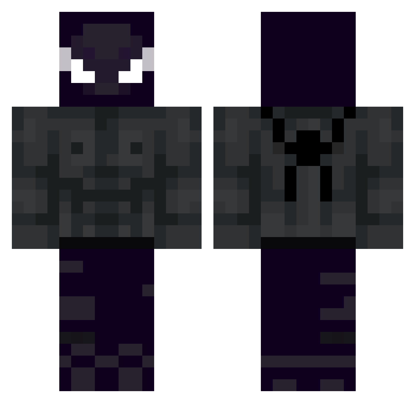 00dsa Minecraft skin, front and back view
