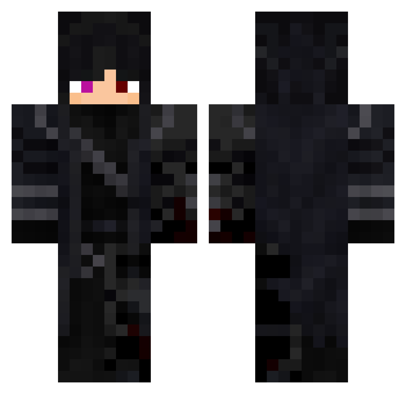 TeteElite234 Minecraft skin, front and back view