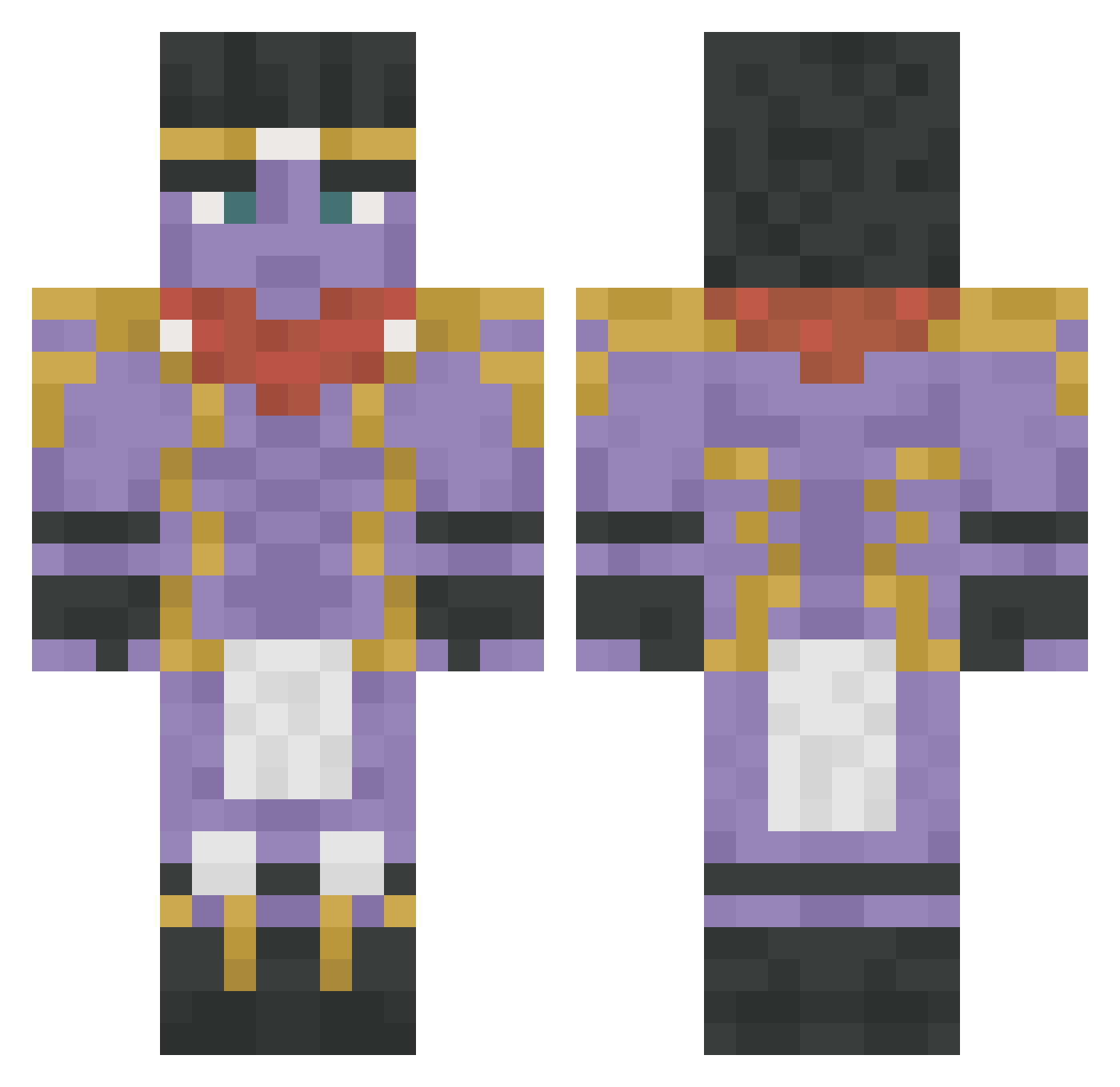 __Shinonome__ Minecraft skin, front and back view