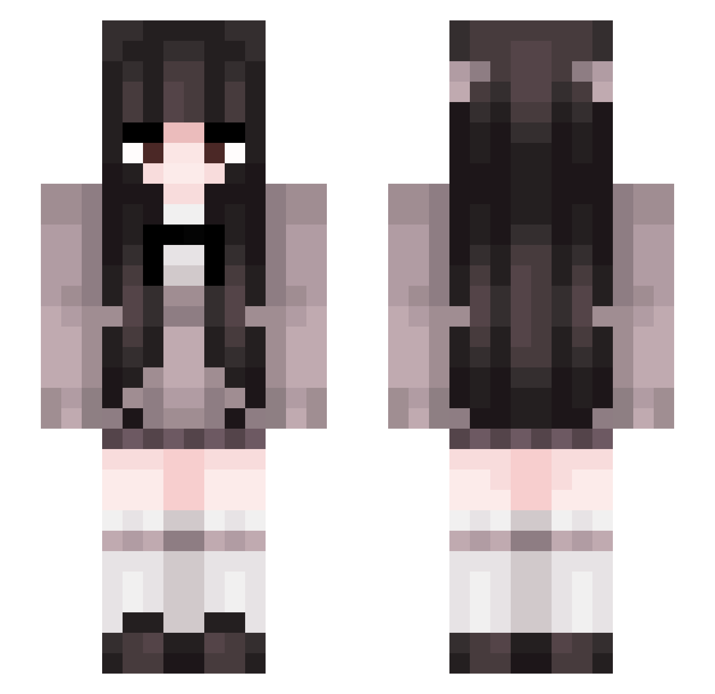 riniblah Minecraft skin, front and back view