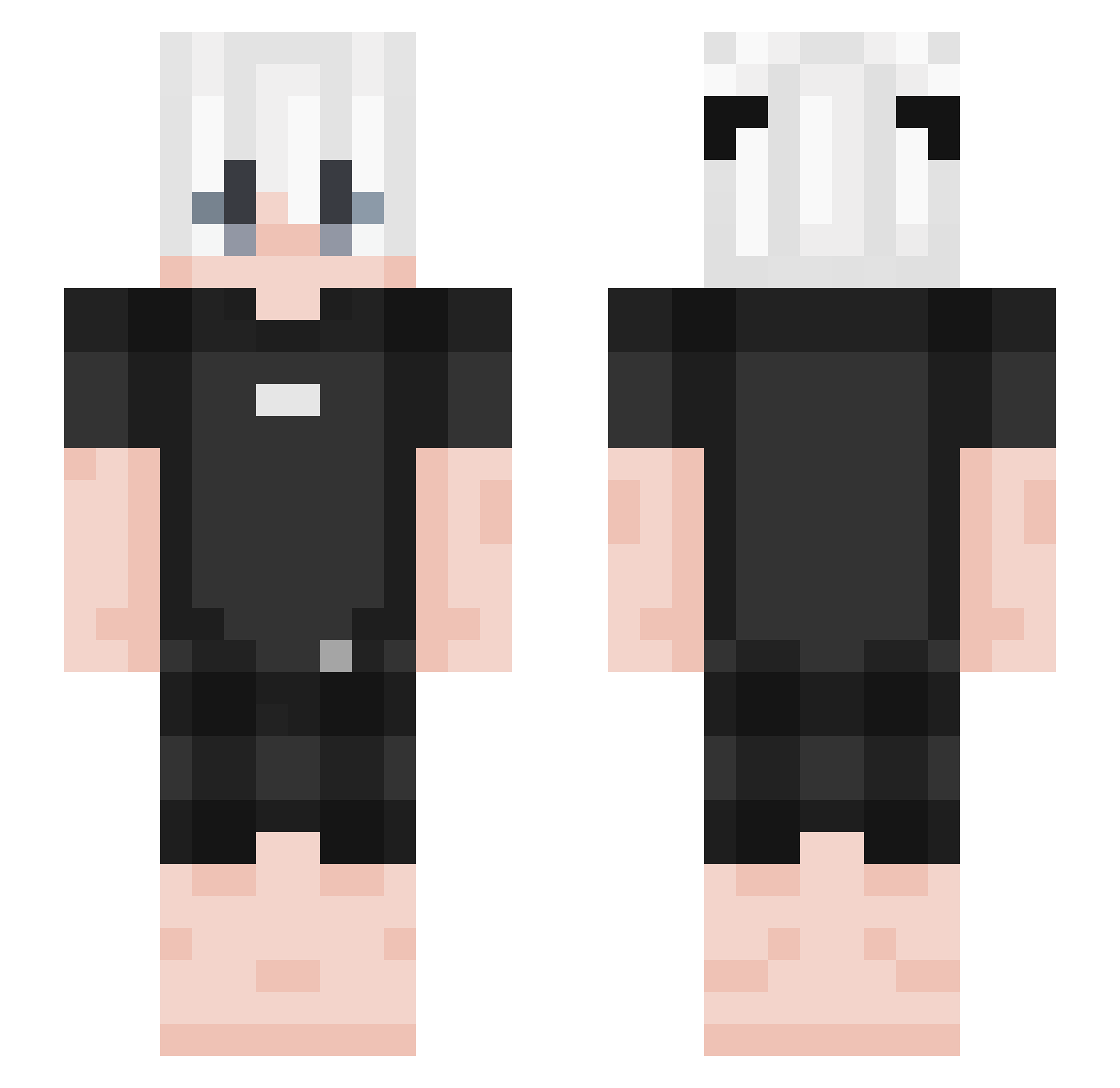 K_GLaD Minecraft skin, front and back view