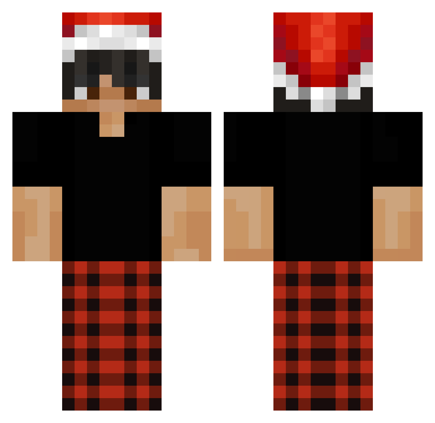 aliknoblauch Minecraft skin, front and back view