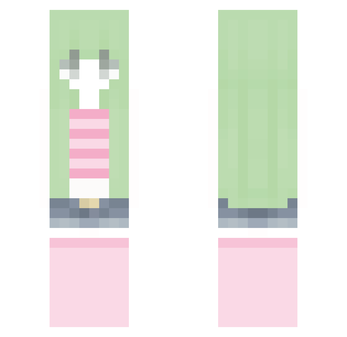 Suz5y Minecraft skin, front and back view