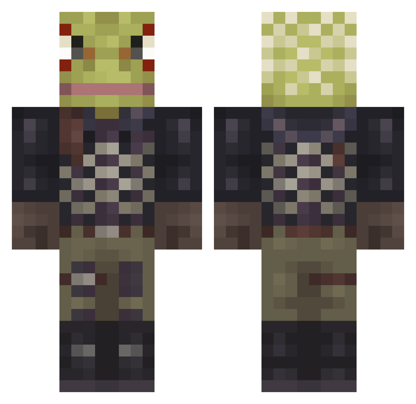 ChickenChad434 Minecraft skin, front and back view