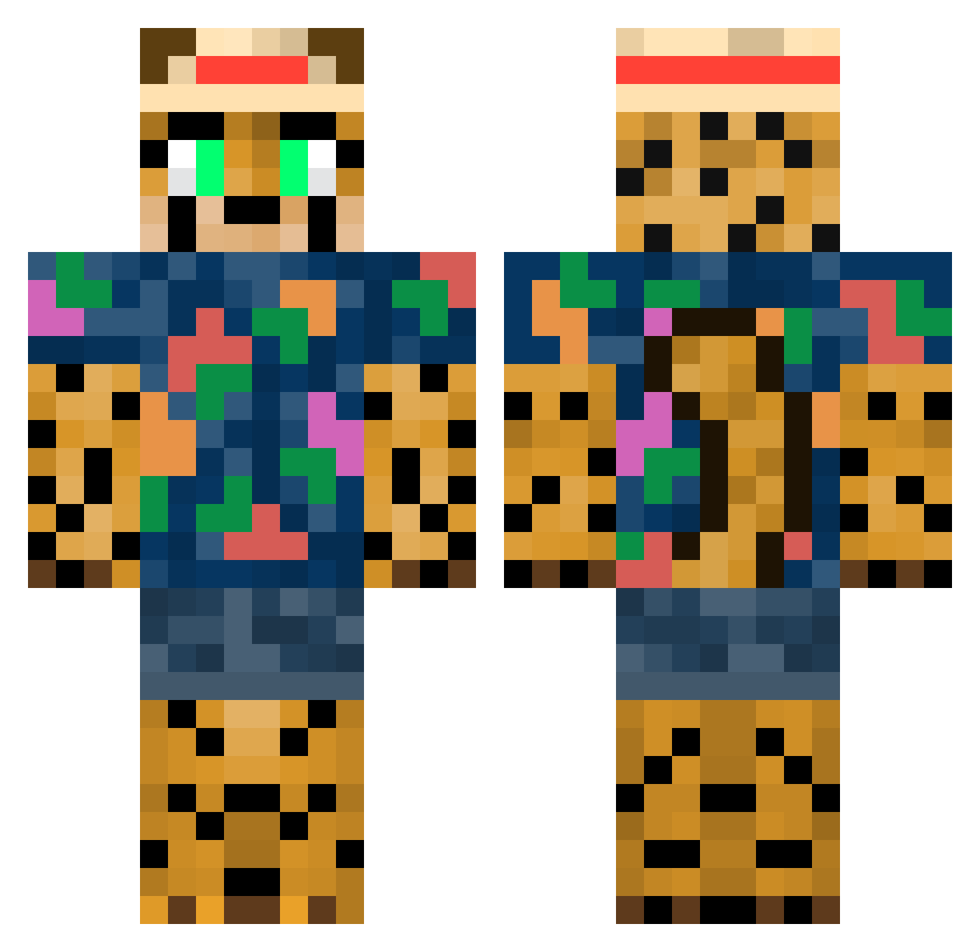 LeMoonwatcher Minecraft skin, front and back view