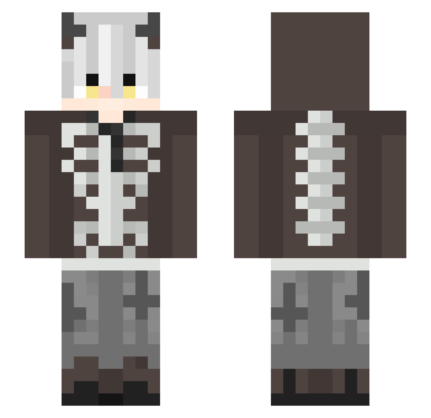 OryZzoonn Minecraft skin, front and back view