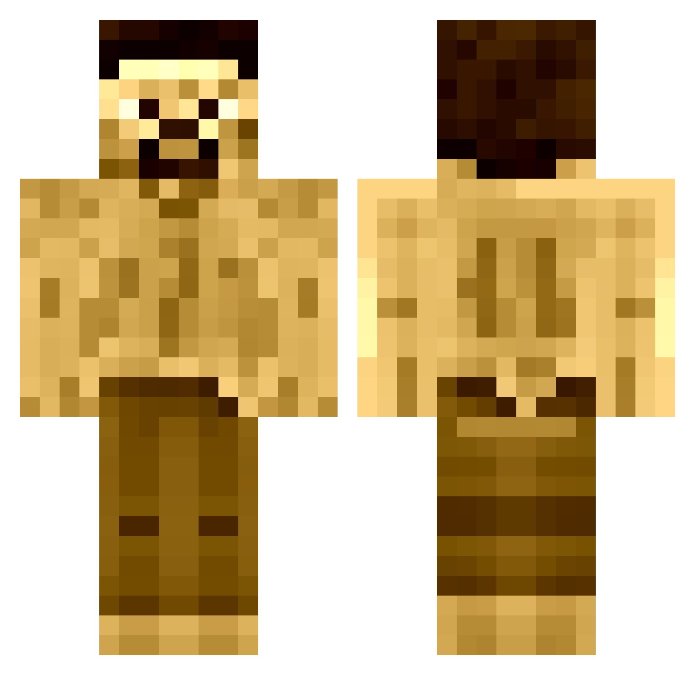 sxquee Minecraft skin, front and back view