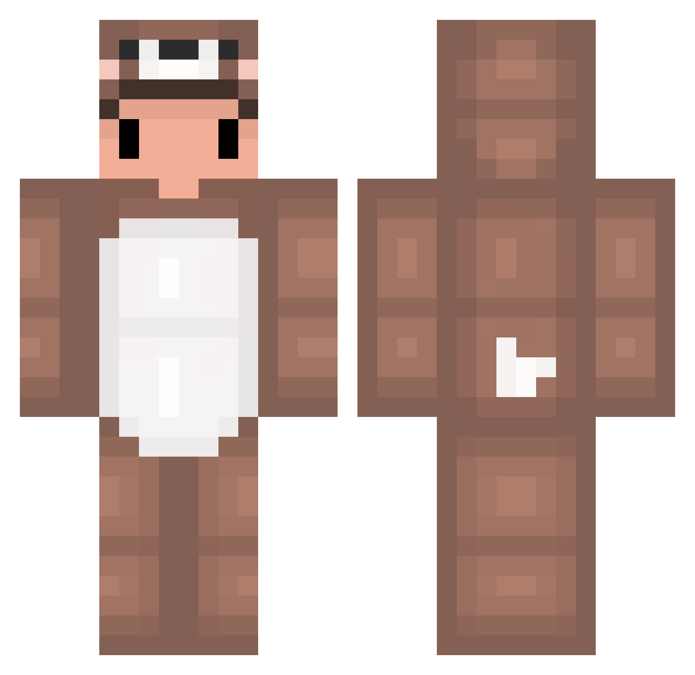 HzLowsy Minecraft skin, front and back view