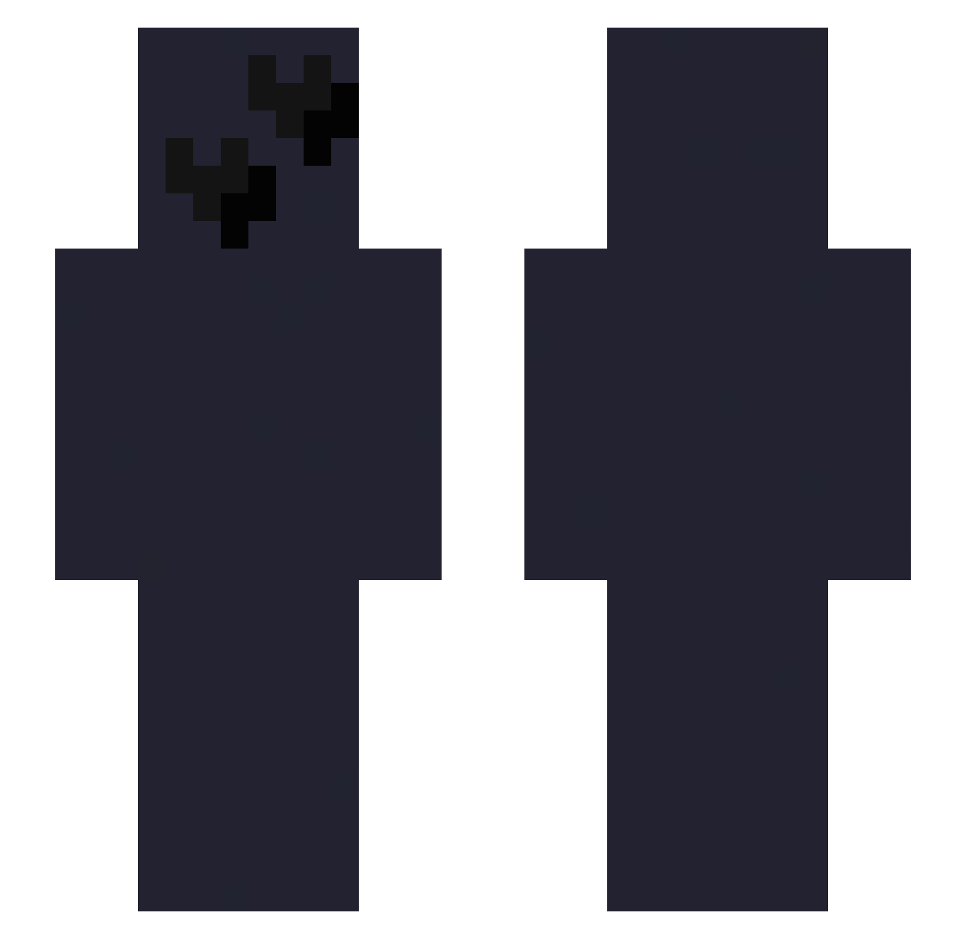 Wxgl Minecraft skin, front and back view