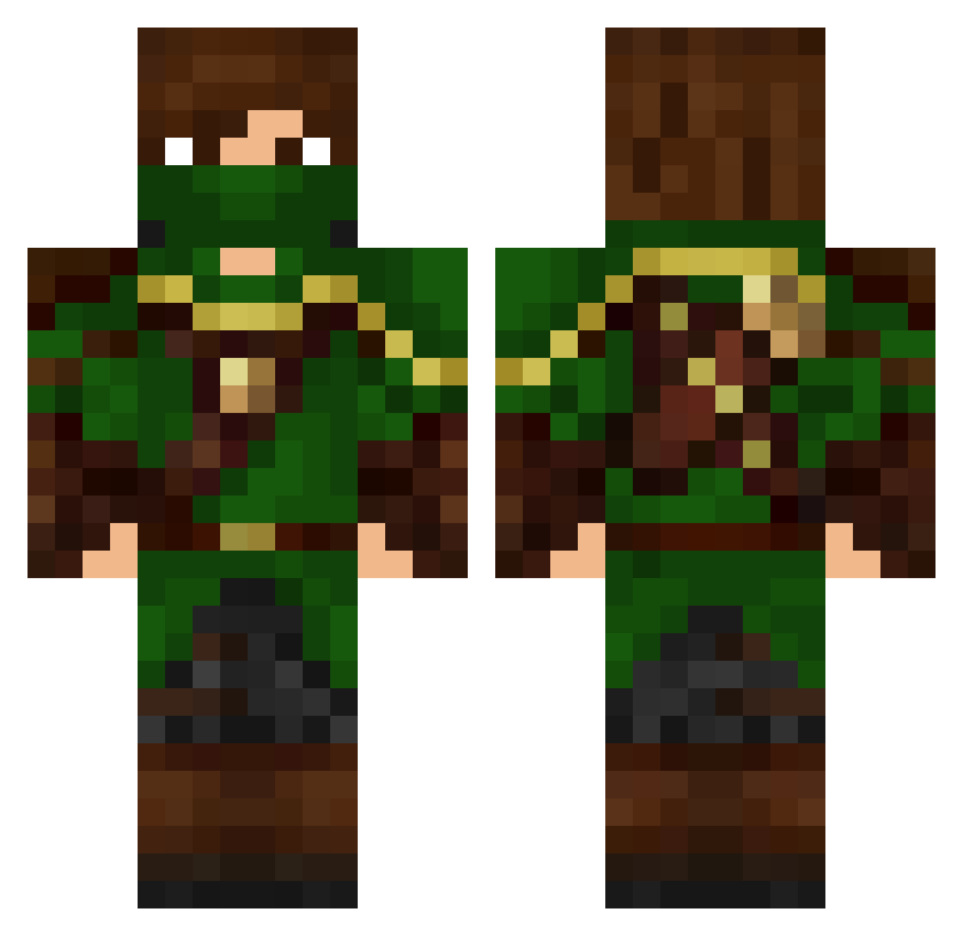 chrissou777 Minecraft skin, front and back view