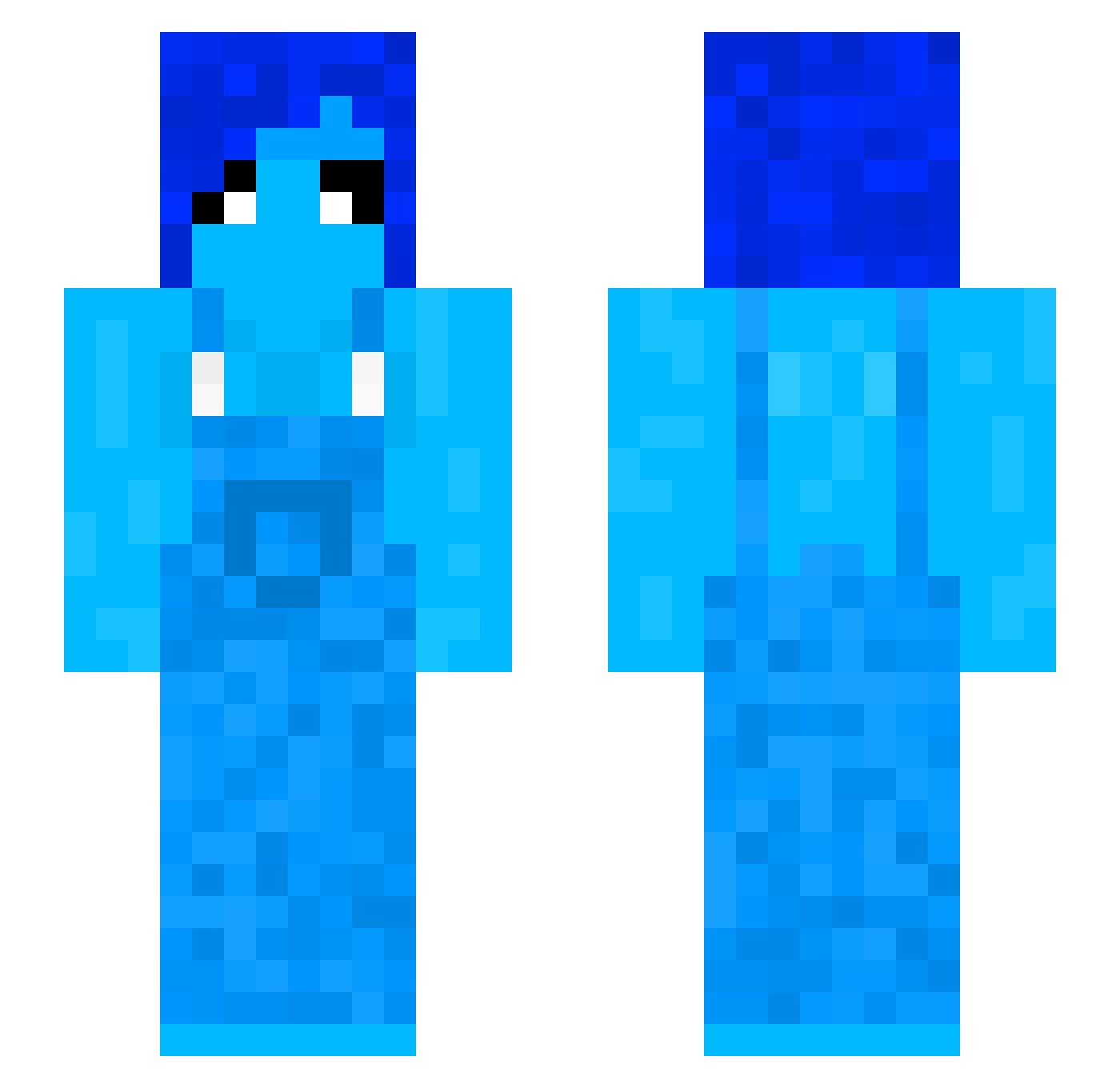 VsmileJ Minecraft skin, front and back view