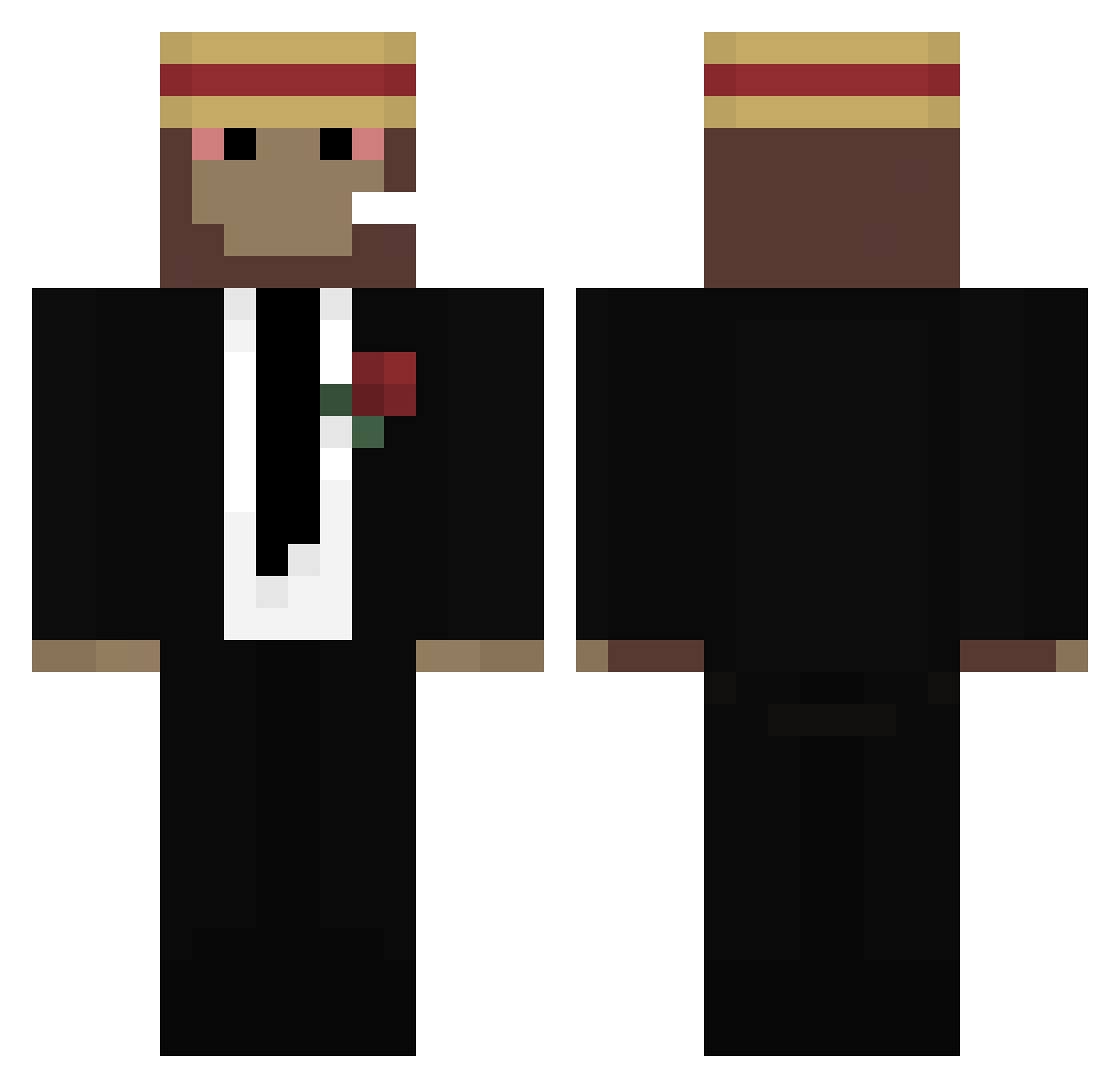NotArow69 Minecraft skin, front and back view