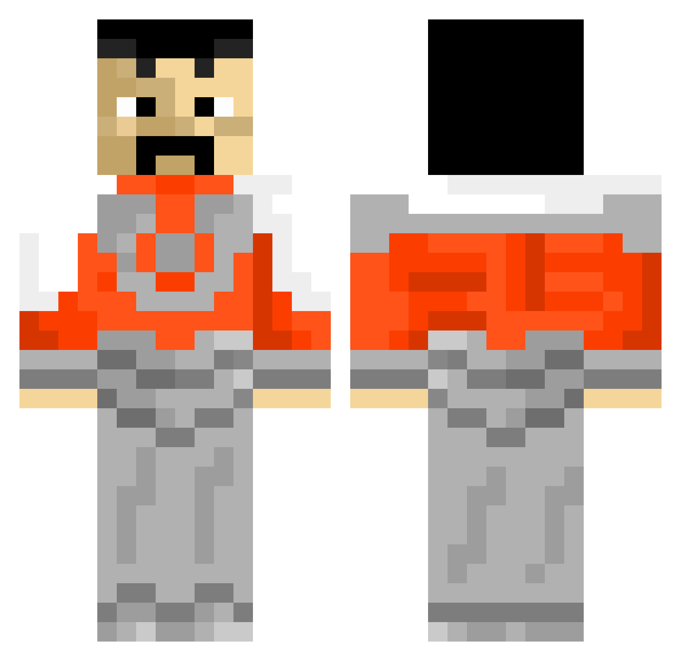 Elit3Aquaaa Minecraft skin, front and back view