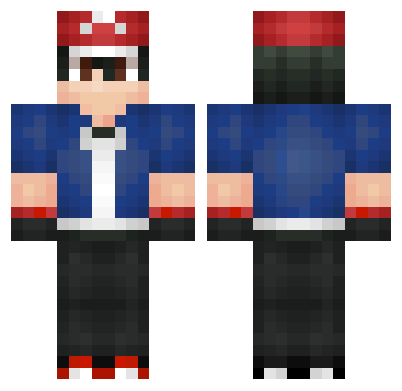 JYONG77 Minecraft skin, front and back view