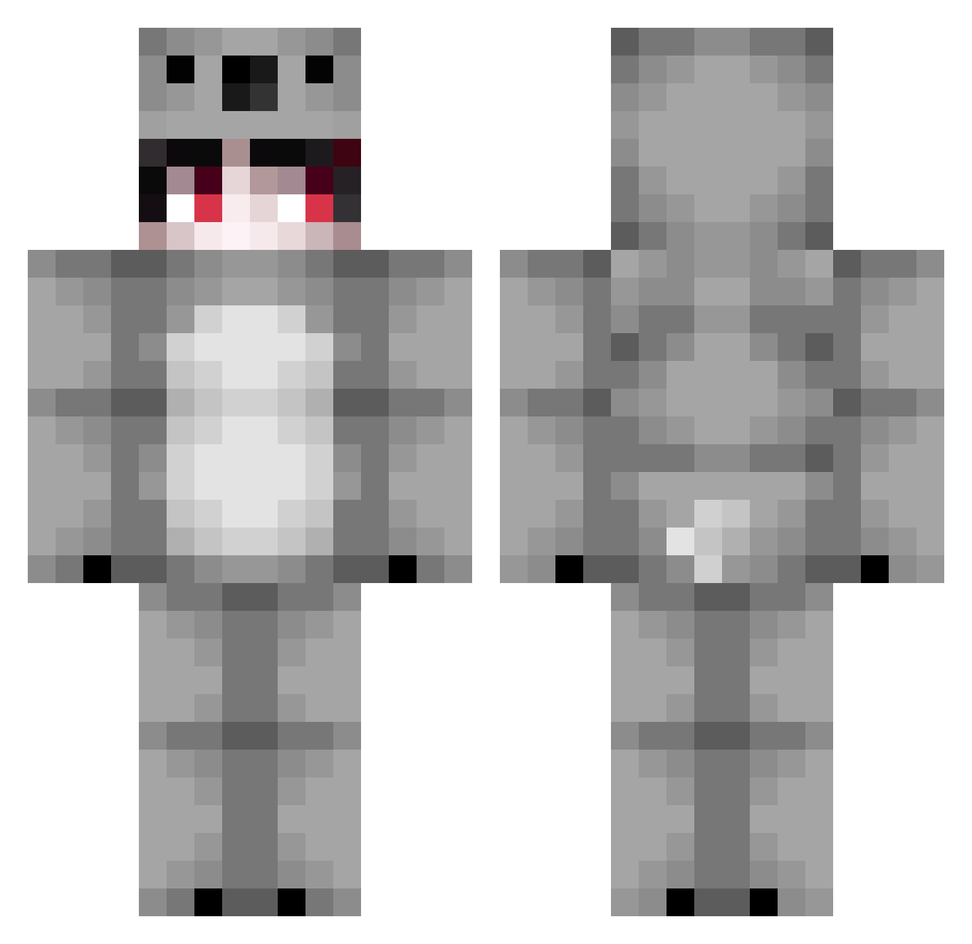 FurqanStrafee Minecraft skin, front and back view