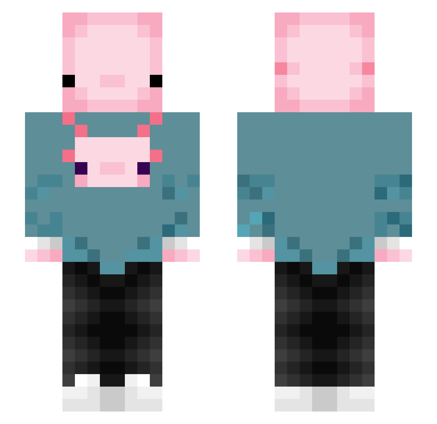 JarJarris Minecraft skin, front and back view