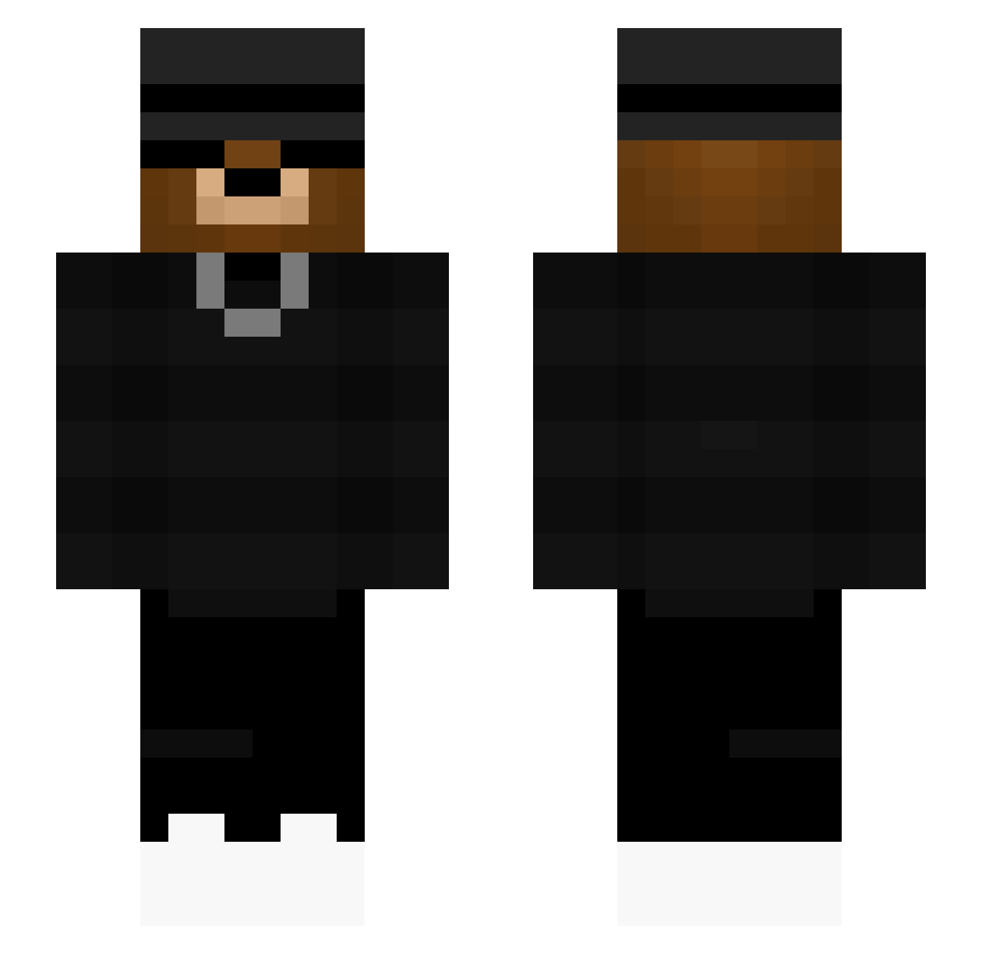 Fasolexx Minecraft skin, front and back view