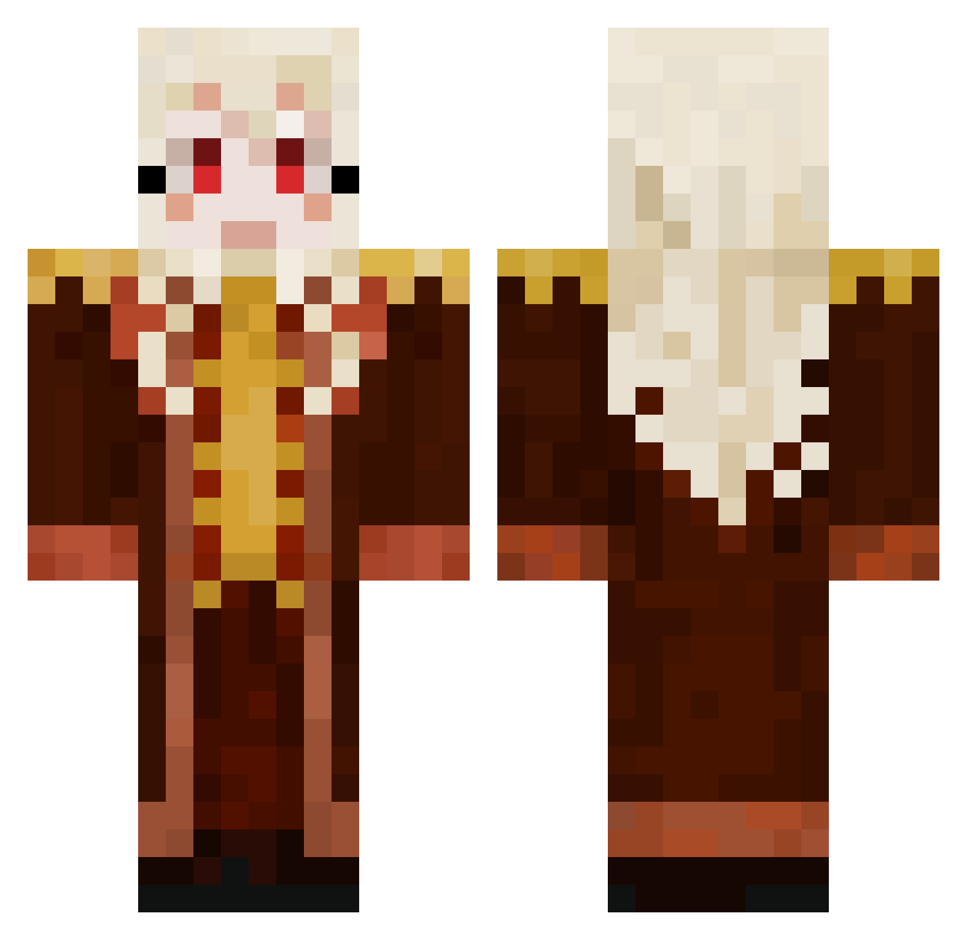 RunningAlways86 Minecraft skin, front and back view