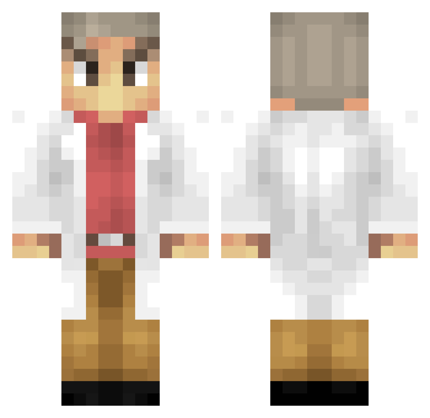 CrazicGaming Minecraft skin, front and back view