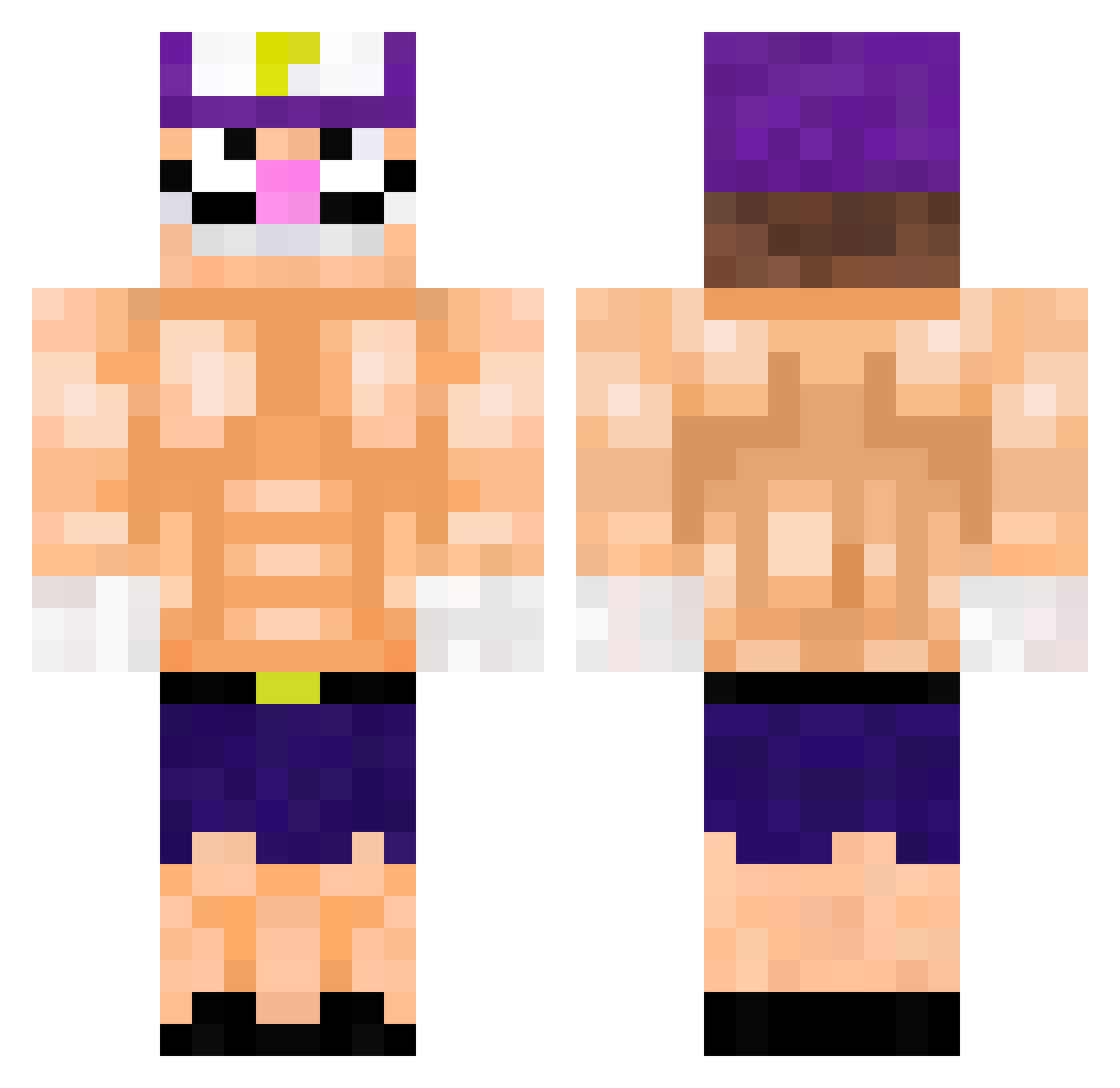 Hanson484 Minecraft skin, front and back view