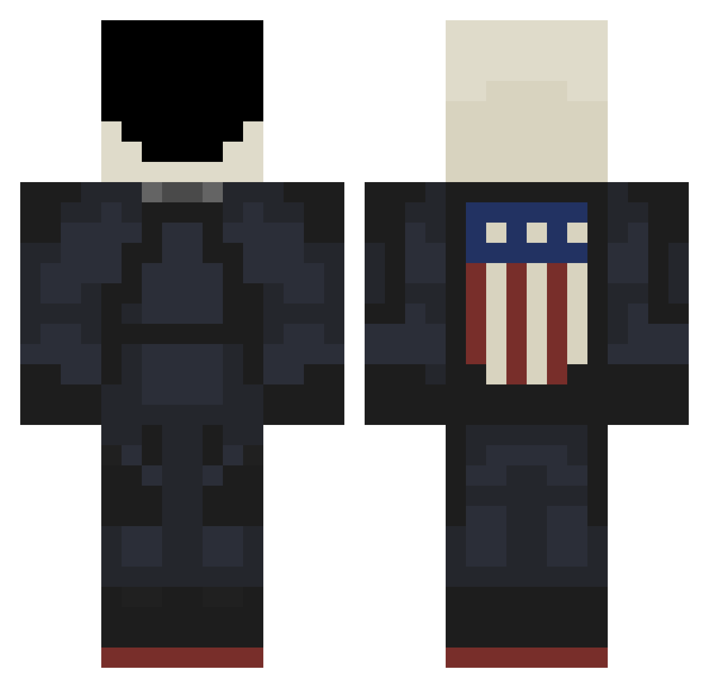 fancysonn Minecraft skin, front and back view