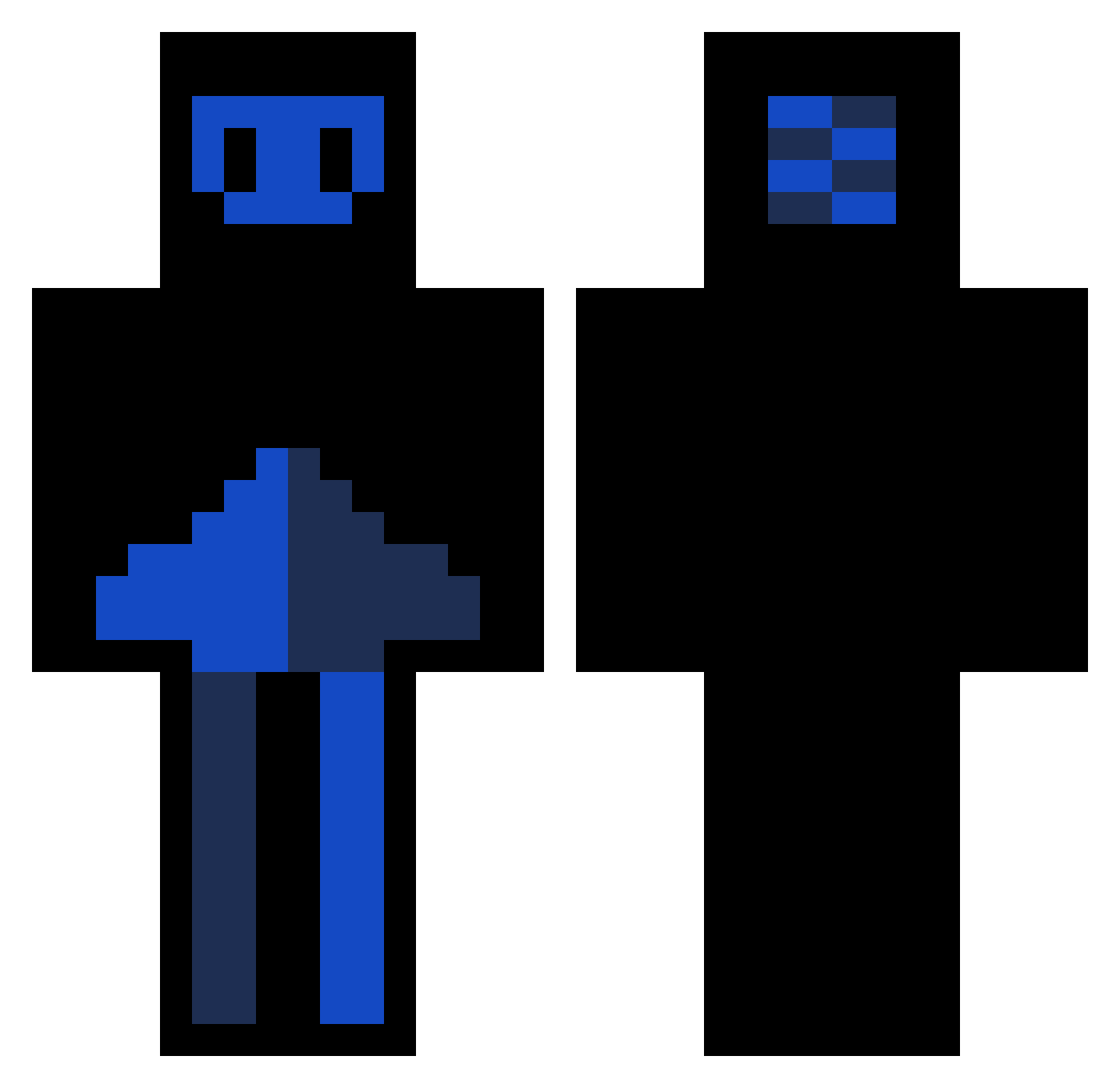 W669 Minecraft skin, front and back view