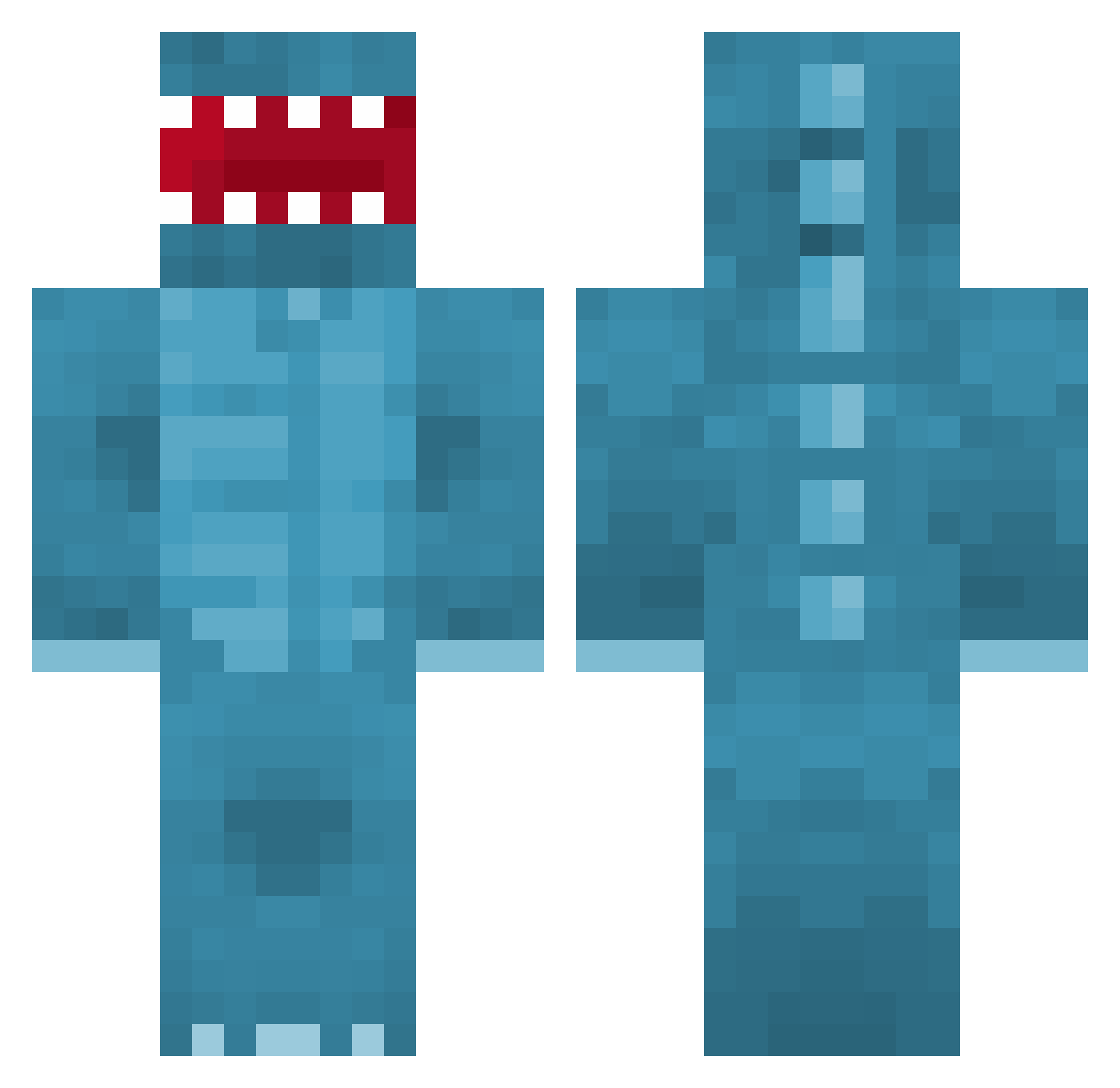 SewerTrash Minecraft skin, front and back view